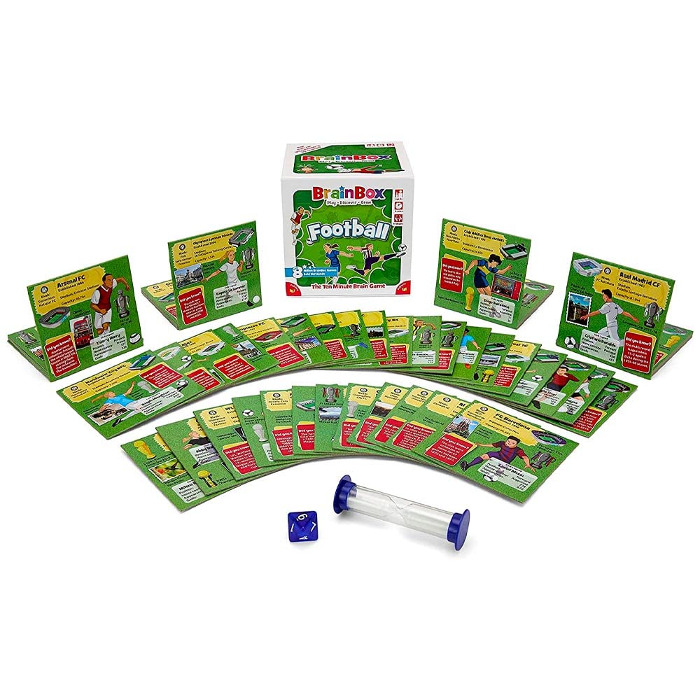 BrainBox Football Card Game | 55 Illustrated Club Cards | Memory & Observation Game 3