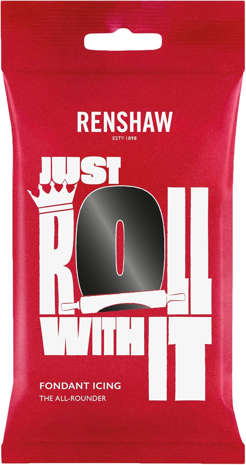 Renshaw Just Roll With It Fondant Icing - Jet Black, 250g