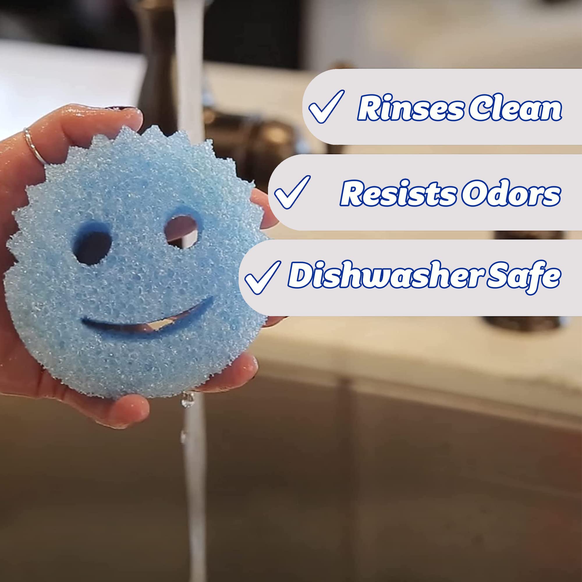 Scrub Daddy - Colors Kitchen Sponges, Dish Sponges for Washing Up, FlexTexture Design 3