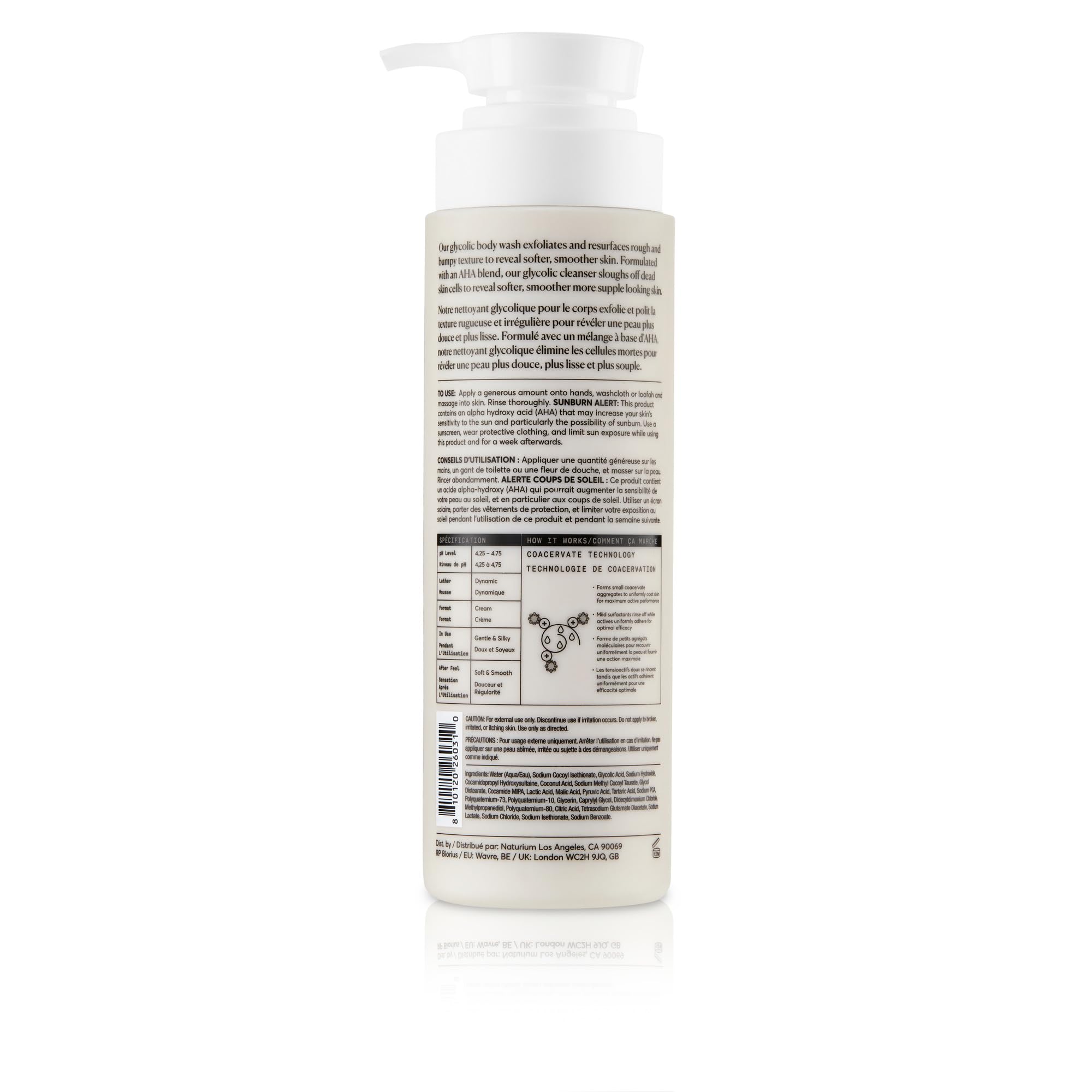 Naturium The Smoother Glycolic Acid Exfoliating Body Wash - Soft & Smoothing Cleanser | 500 ML
