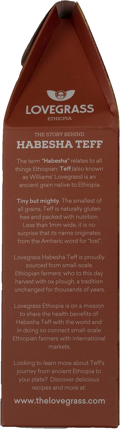 Lovegrass Habesha White Teff Grain - 500g - Gluten Free - Vegan & Dairy Free