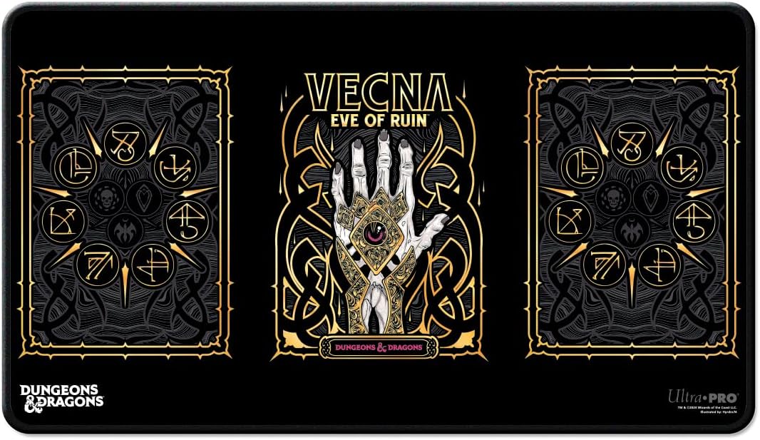 Ultra Pro Dungeons & Dragons Vecna: Eve of Ruin Black Stitched Playmat