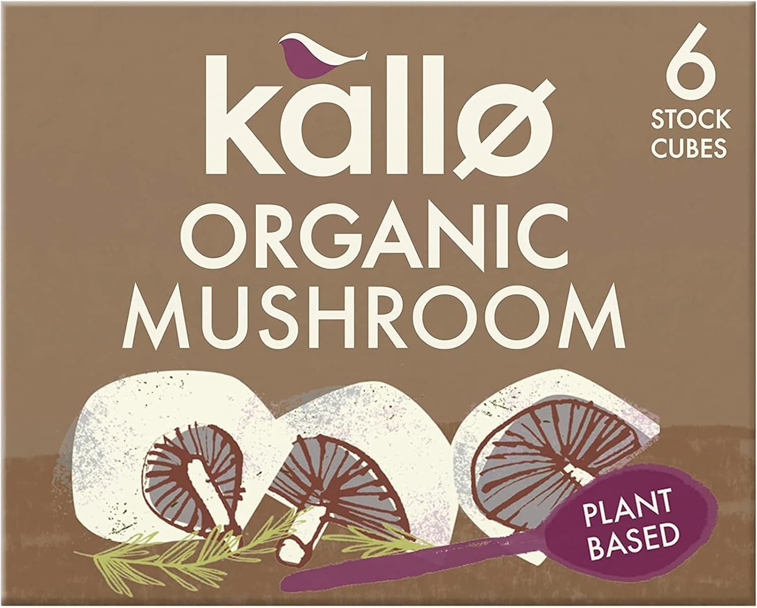 Kallo Organic Mushroom Stock Cubes - Gluten Free, Vegan & Coeliac Friendly Vegetable Stock