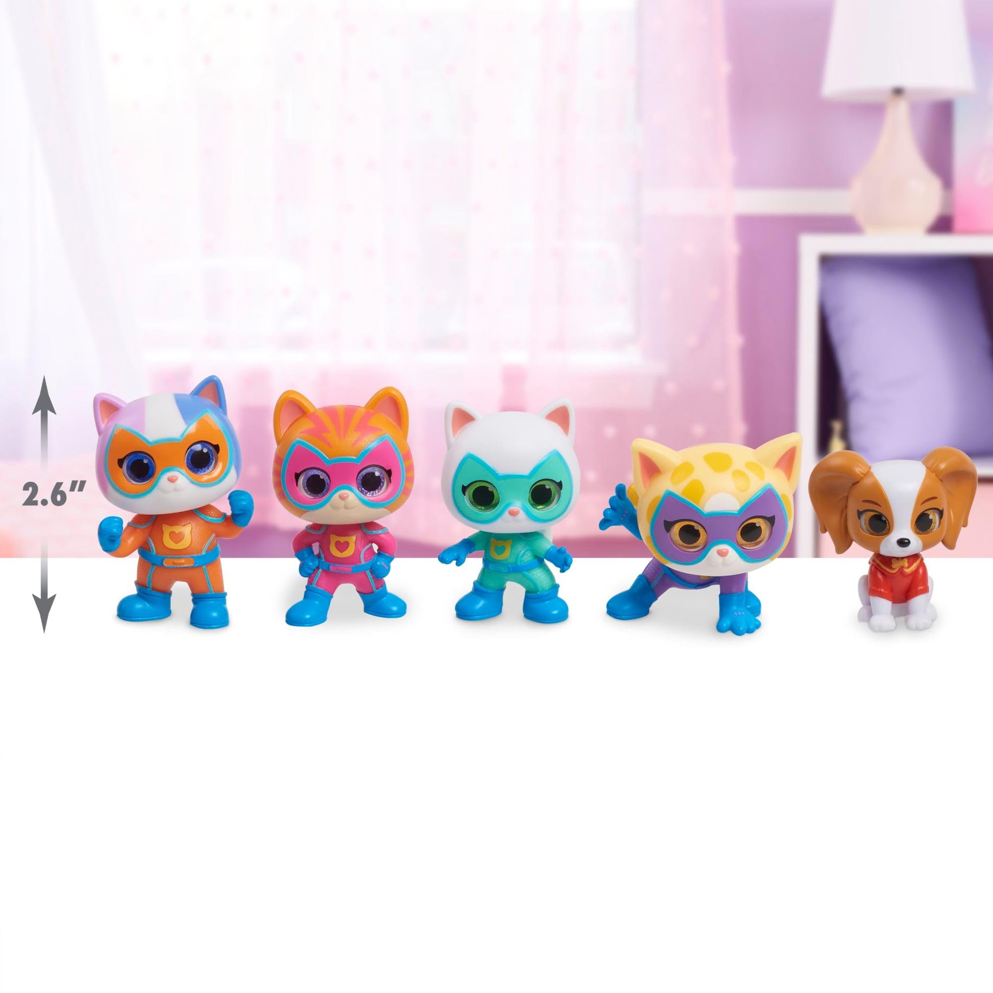 Disney Junior SuperKitties Hero Squad Figure Set - 5-Piece Action Figure Playset for Ages 3+ 7