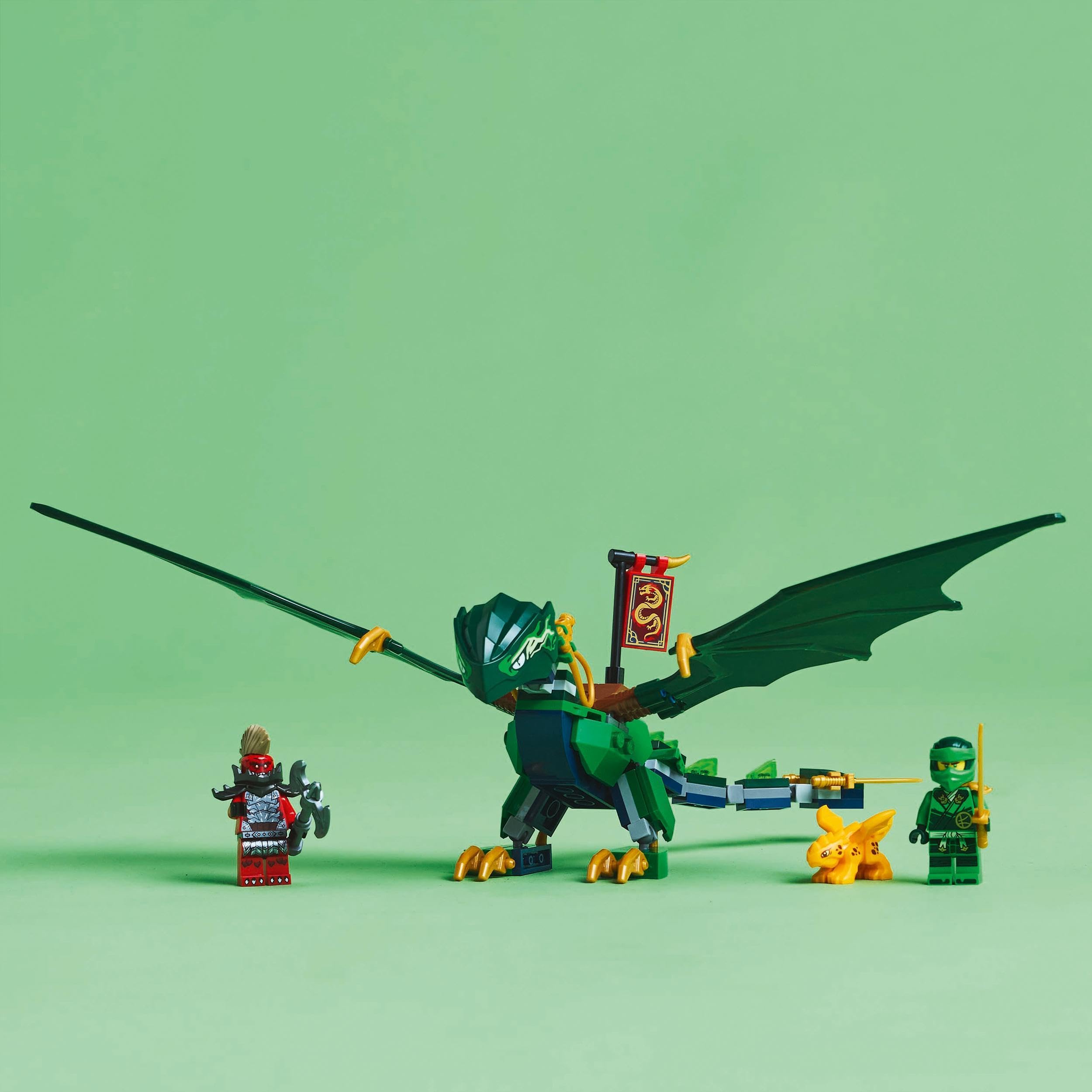 LEGO NINJAGO Lloyd’s Green Forest Dragon - Building Playset with 2 Minifigures for Ages 6+ 6