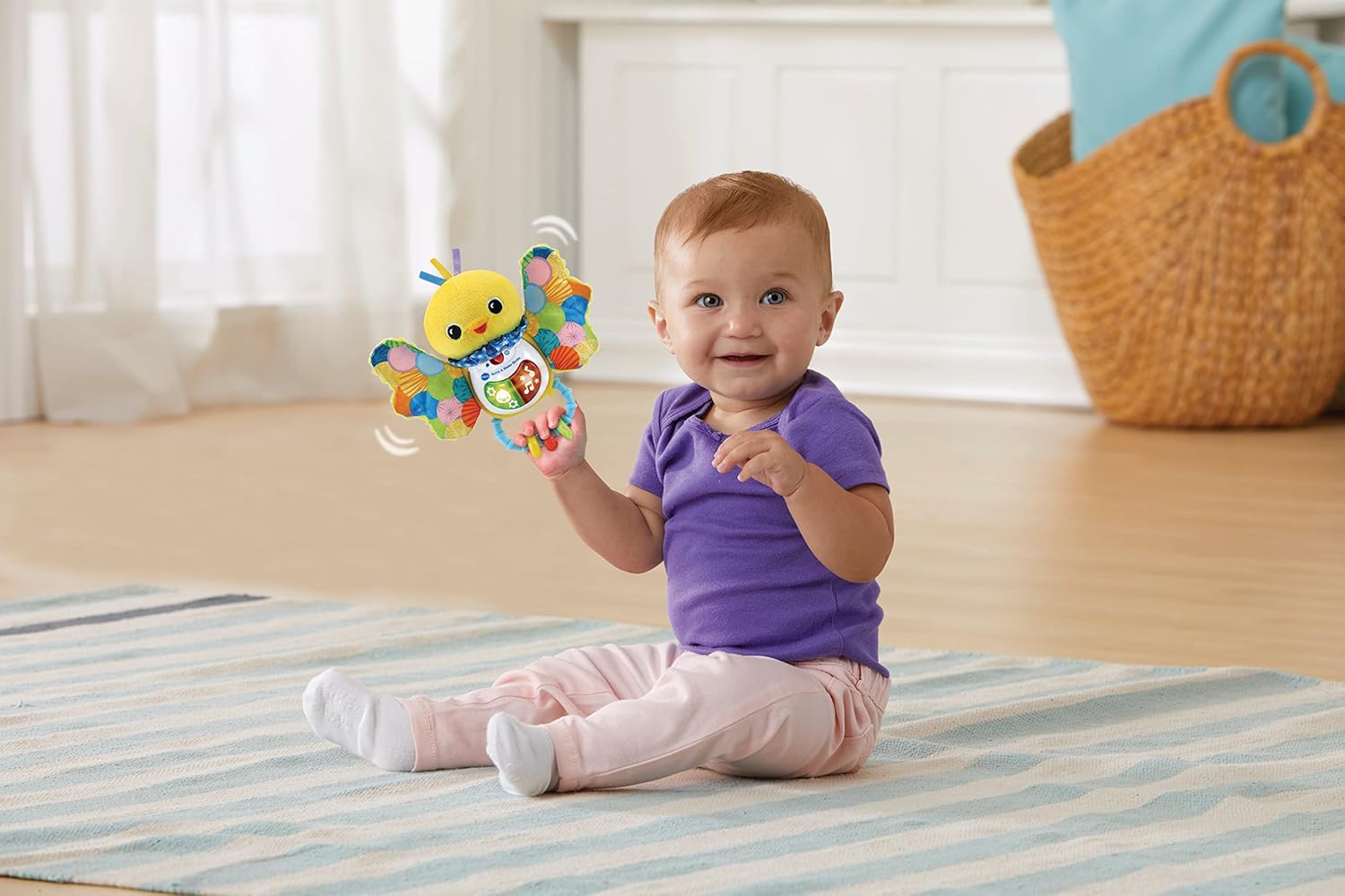 VTech Rattle & Shake Birdie - Interactive Sensory Toy with Music, Lights & Textures for 3-24 Months 5