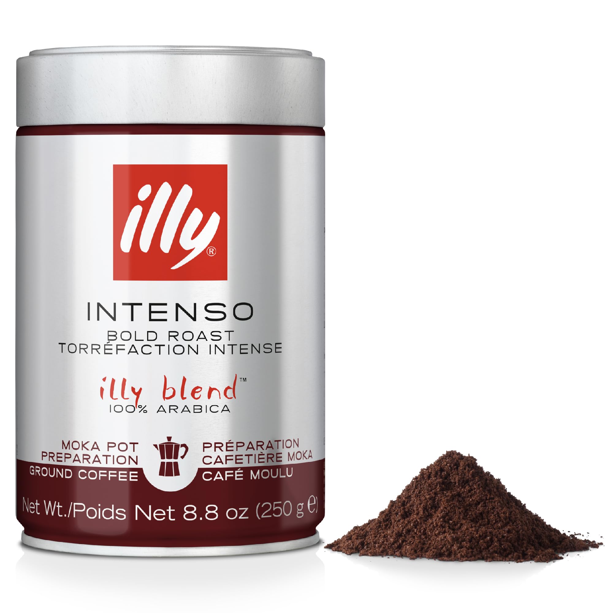illy Intenso Ground Coffee - Dark Roast 100% Arabica - 250g