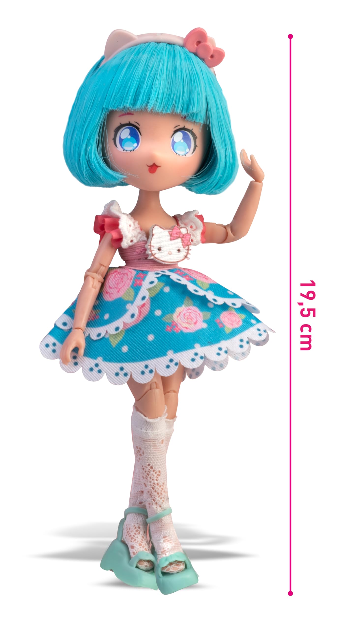 Hello Kitty Manga Doll - Blue Pretty Pink Fashion Edition, Ages 3+ 5