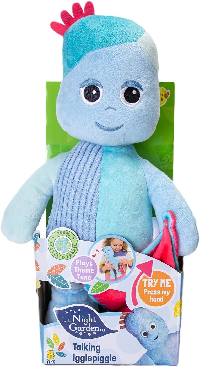 In The Night Garden Iggle Piggle Talking Plush Toy - 32cm Musical Interactive Bear for Babies & Toddlers 3