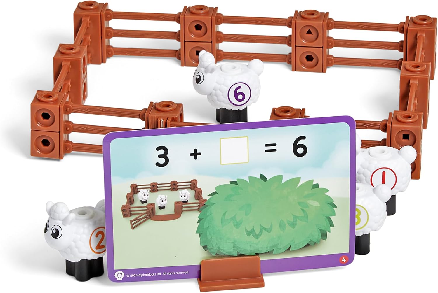 Learning Resources MathLink Dice Set - Numberblocks Counting Sheep Play Farm, Ages 3-7 4