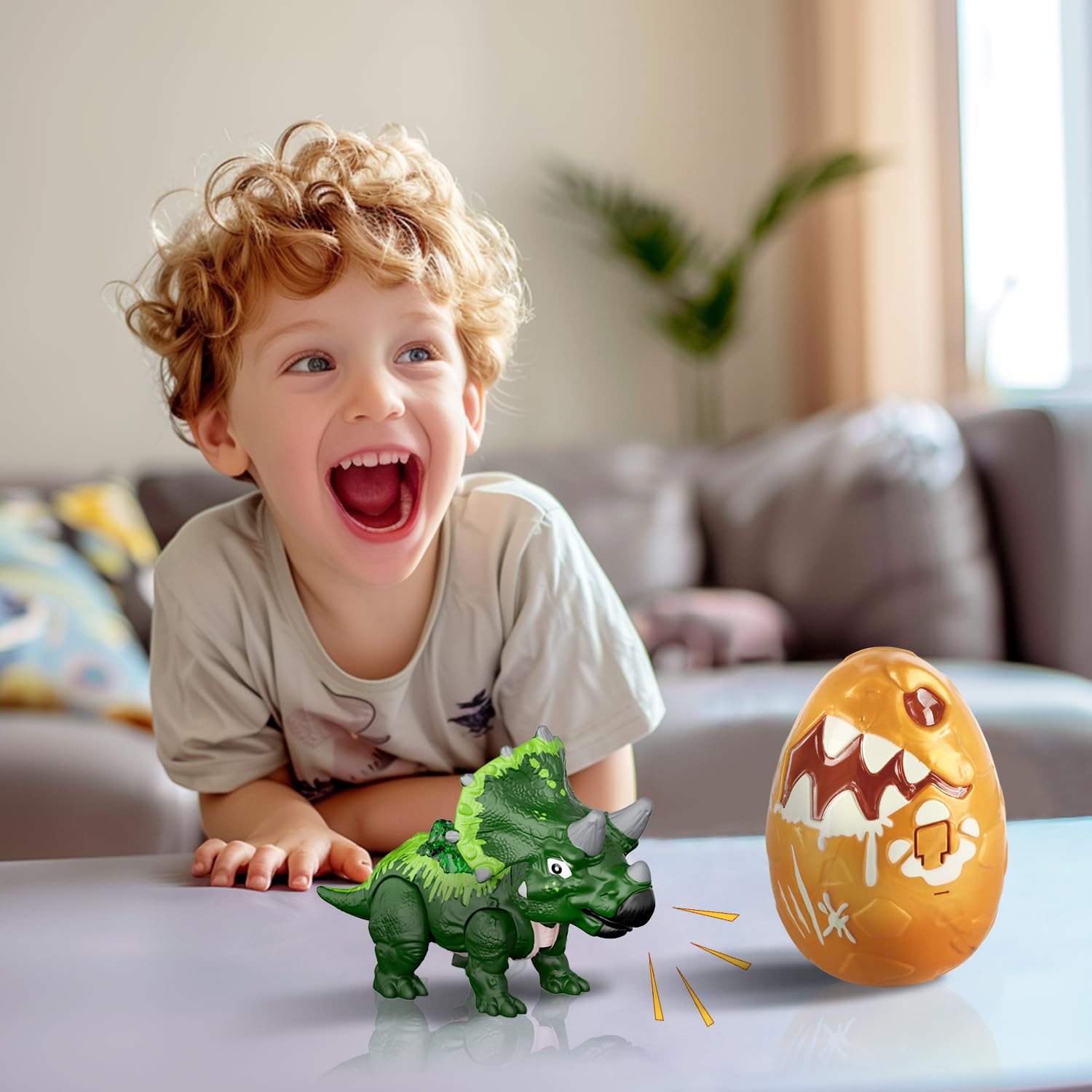 GizmoVine Dinosaur Egg - DIY Take Apart Green Triceratops Dinosaur Toy for Boys 3+ 12