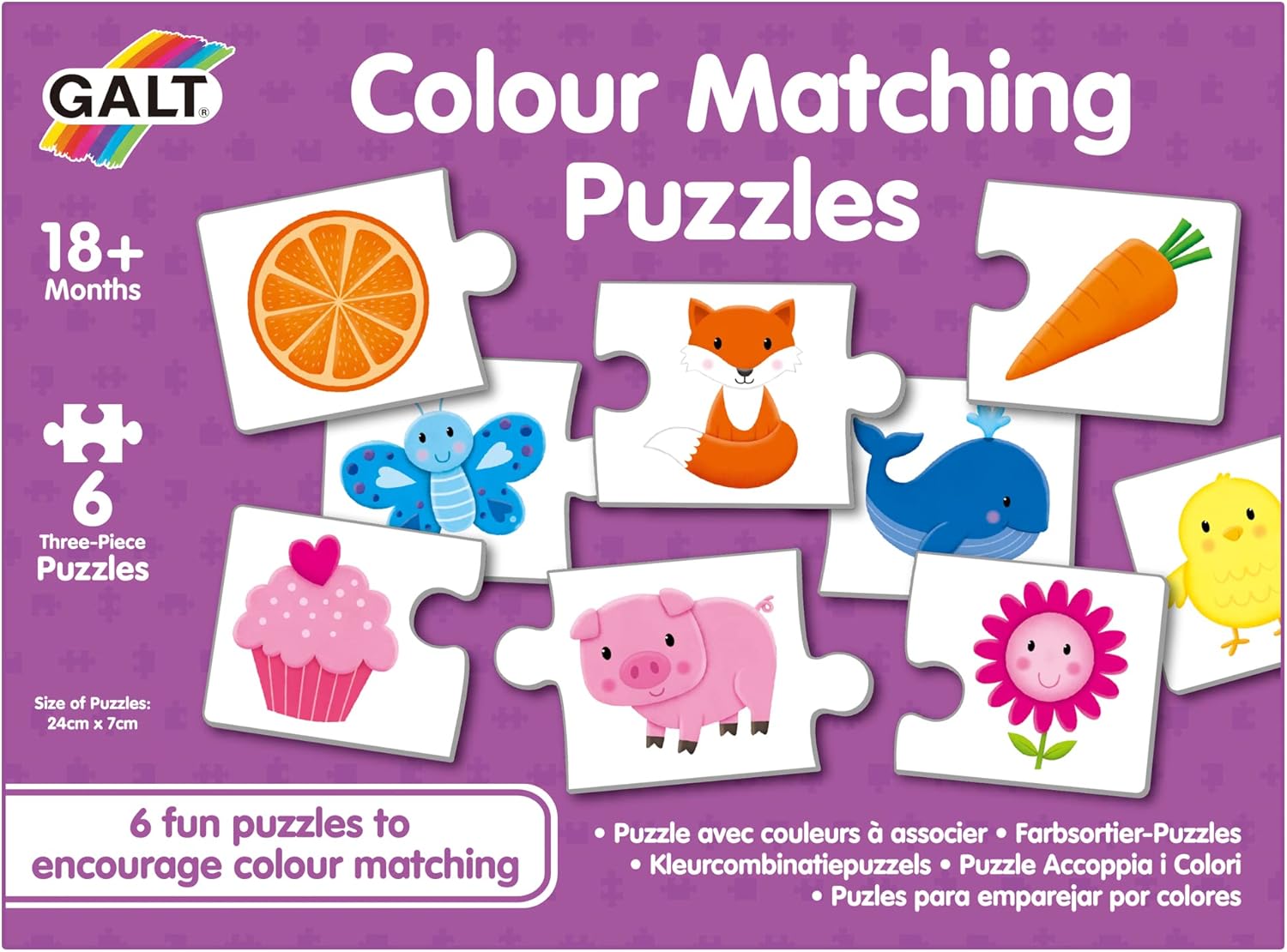 Galt Colour Matching Puzzle - Educational Jigsaw Set for Toddlers 18 Months+