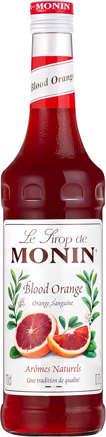 MONIN Blood Orange Syrup 700ml - Vegan, Natural Flavouring for Cocktails, Mocktails & Beverages