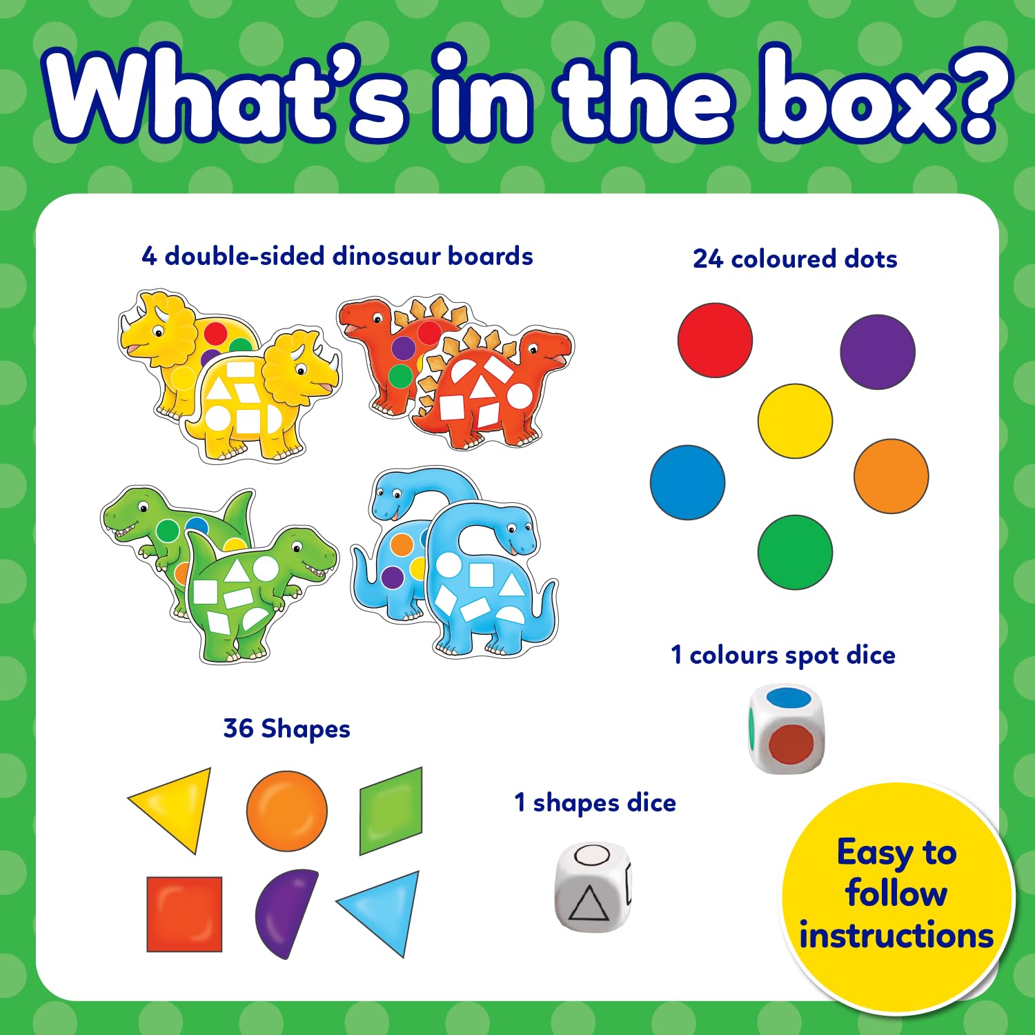 Orchard Toys Dotty Dinosaurs Board Game for Ages 3-6 7