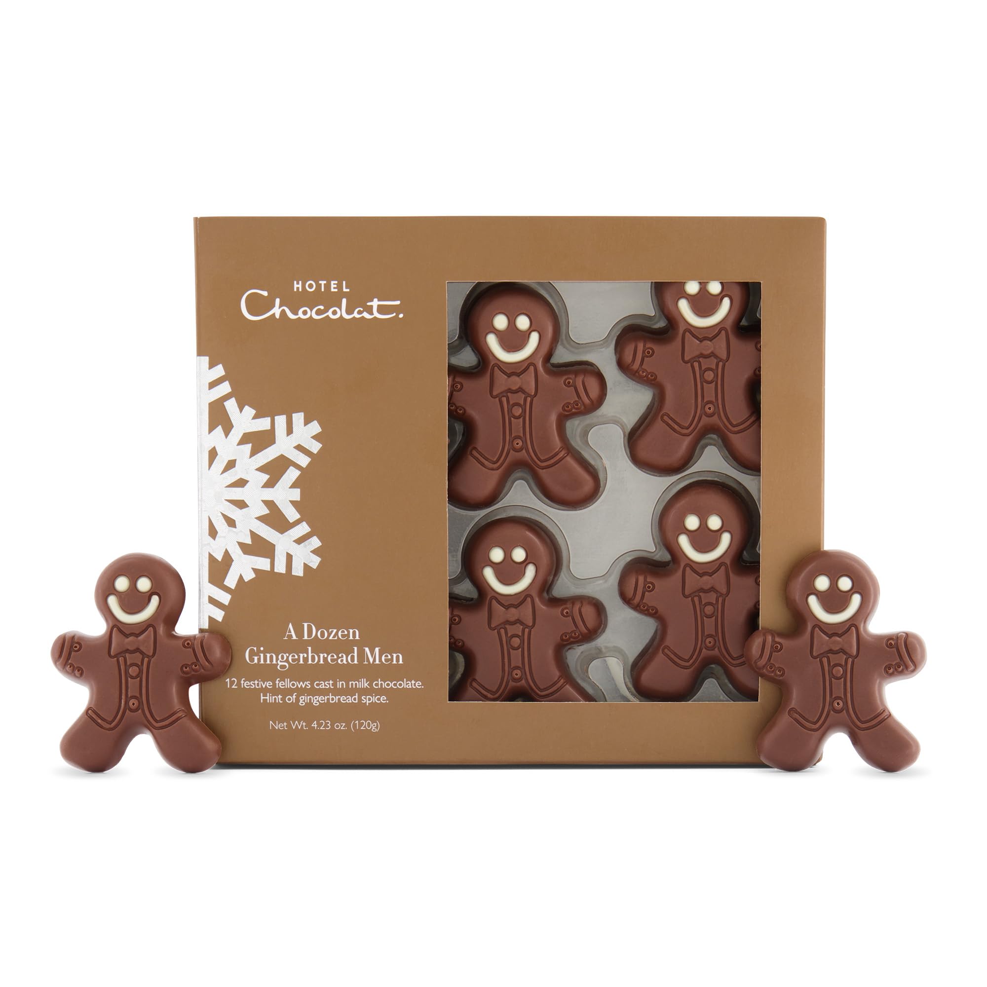 Hotel Chocolat - A Dozen Gingerbread Men in Spiced Milk Chocolate