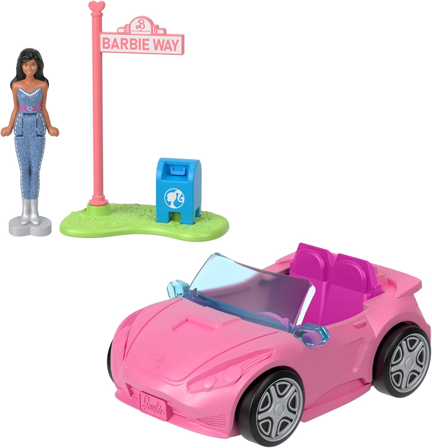 Mini BarbieLand 4-Pack Doll & Vehicle Playset - Color-Change Vehicles with 1.5-inch Dolls for Ages 4+ 6