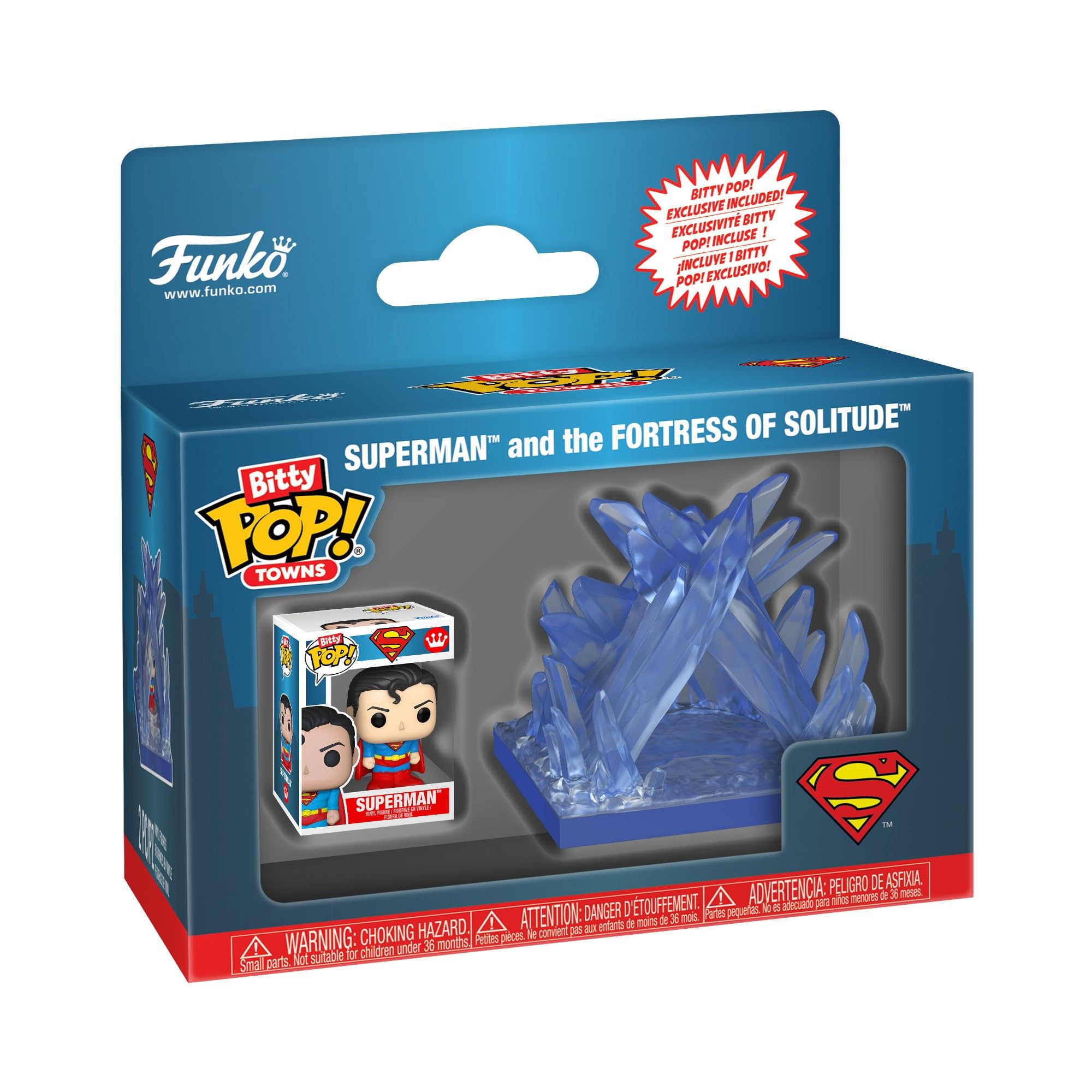 Funko Bitty POP! DC - Superman and The Fortress of Solitude Vinyl Collectible