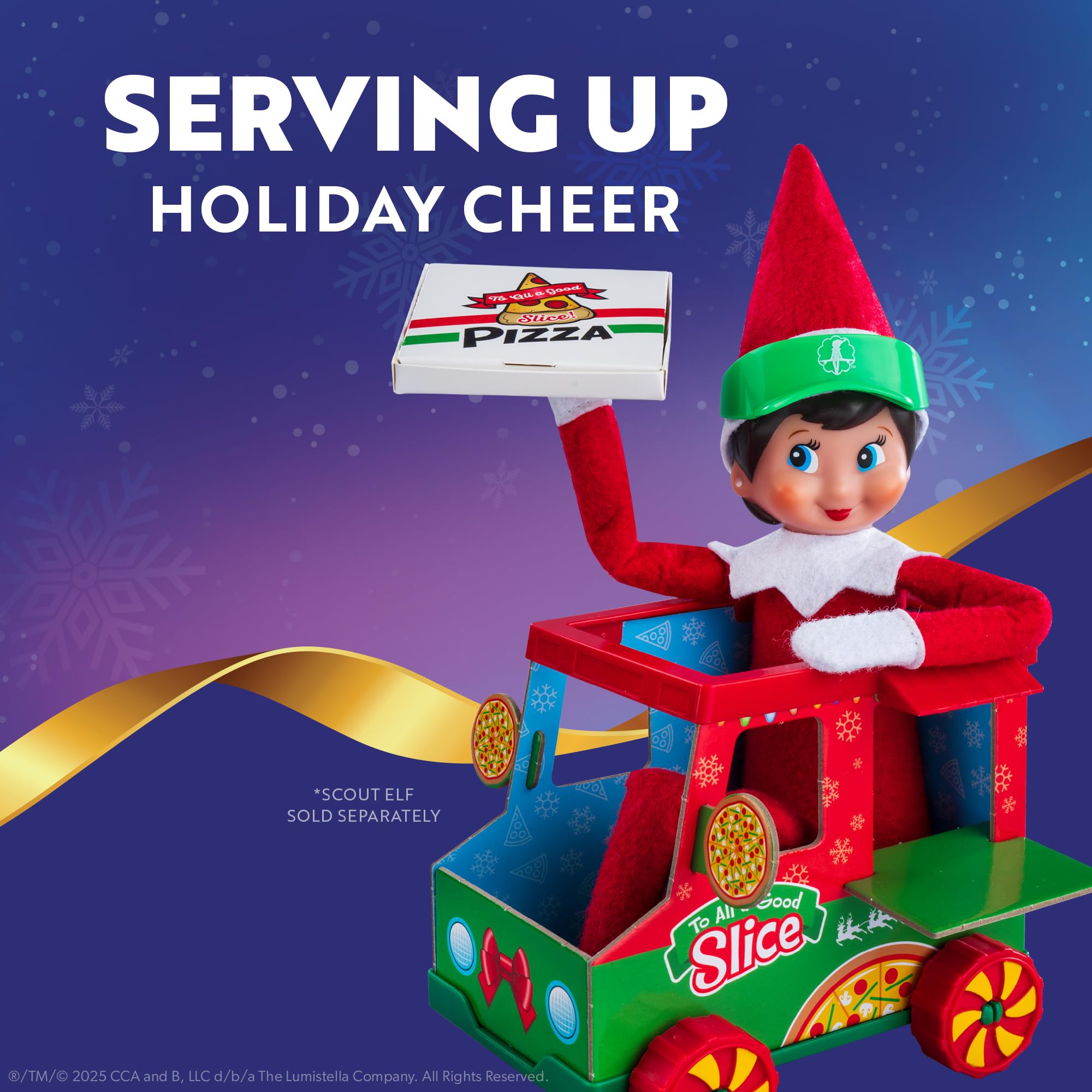 The Elf on the Shelf Polar Props Polar Pizza Truck - Holiday Playset for 3 Years and Up 12