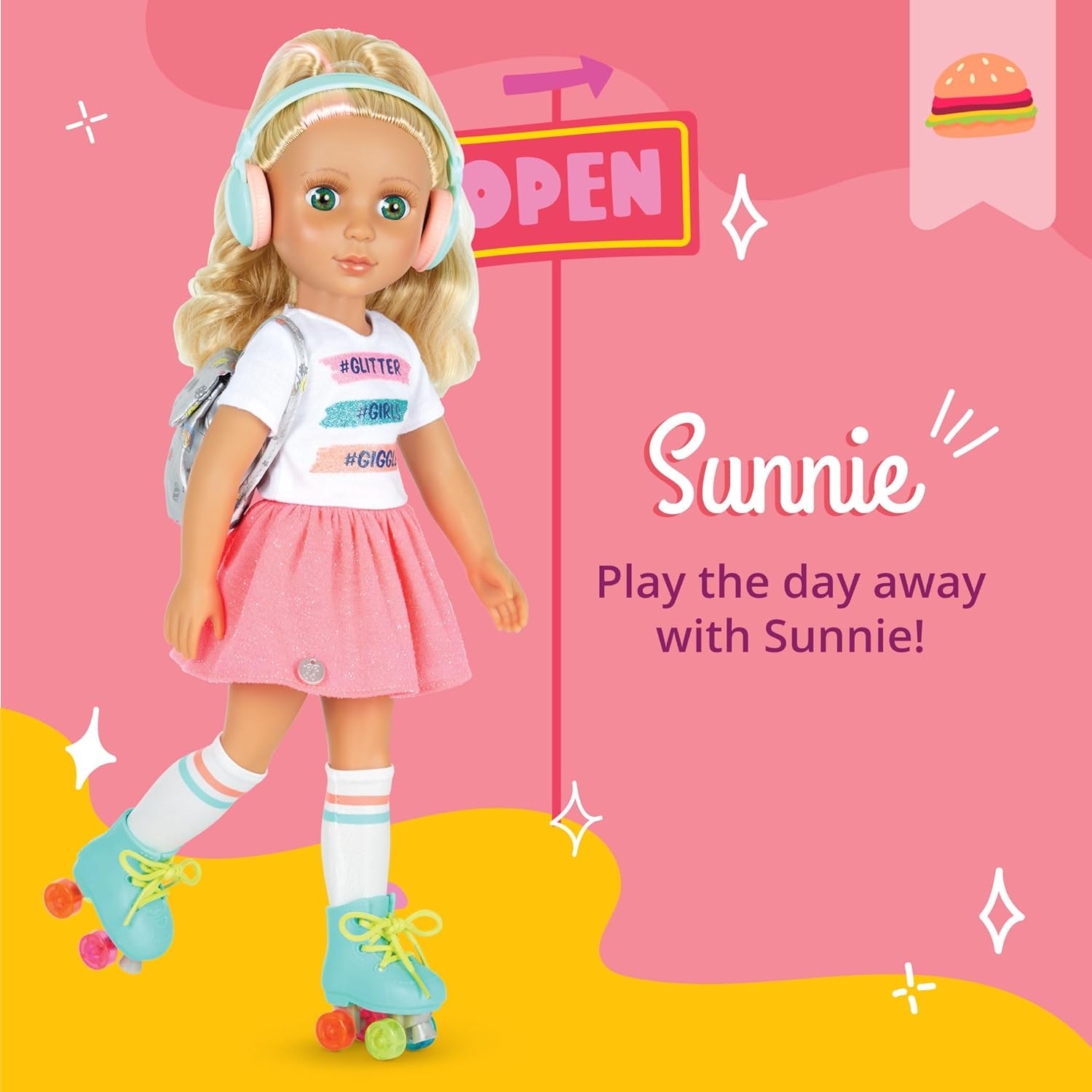 Glitter Girls Sunnie - 14" Fashion Doll with Roller Skates & Blonde Hair 3