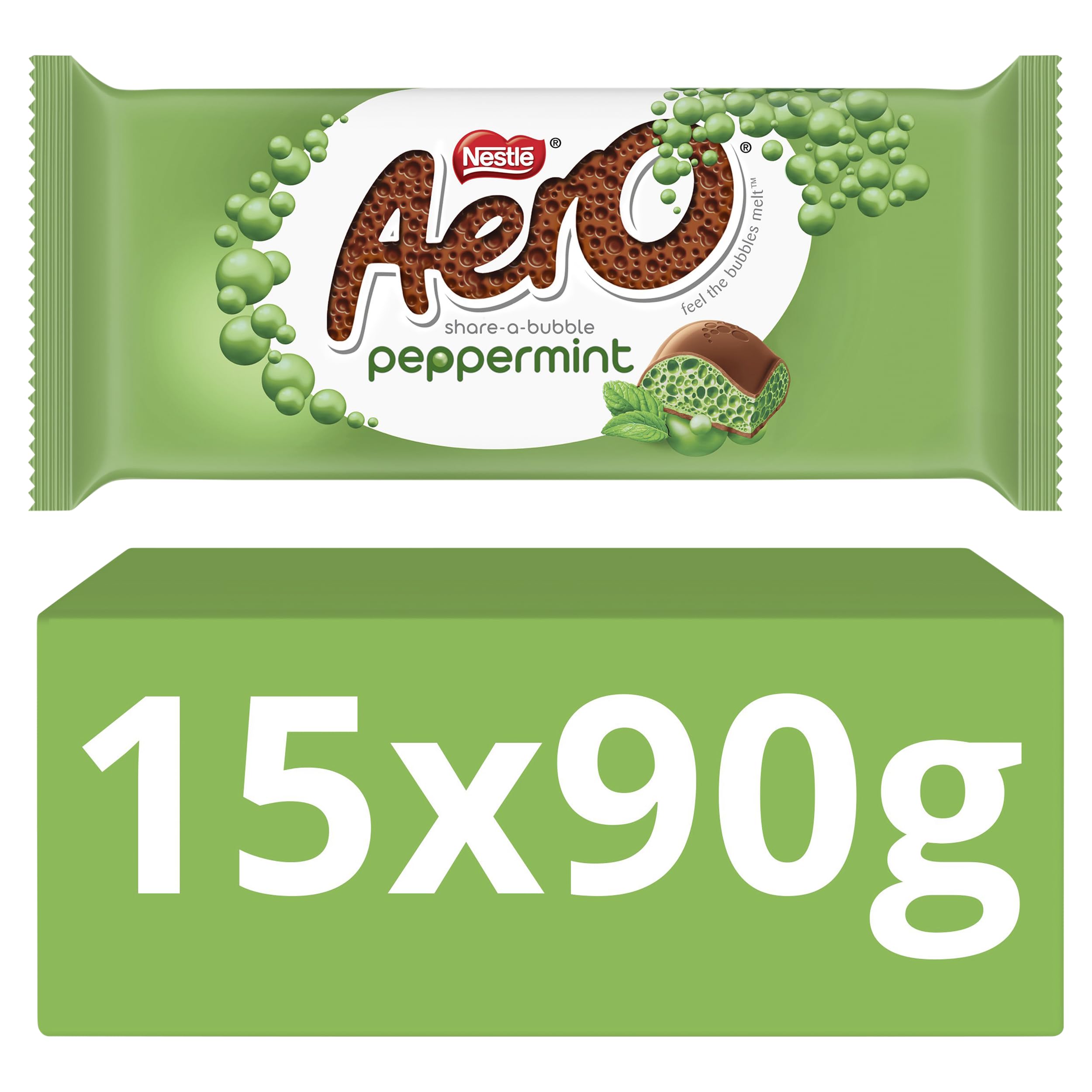 Aero Peppermint Mint Chocolate Sharing Bars, 15 x 90 g 7