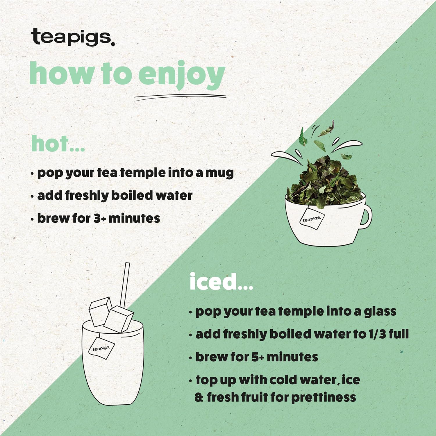 teapigs Moroccan Mint Green Tea Bags - Refreshing Chunmee Green Tea with Peppermint 4