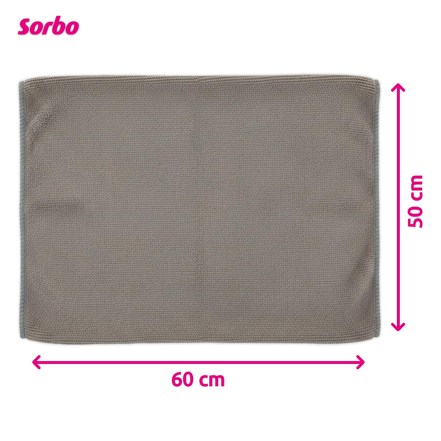 Sorbo Microfibre Floor Cloth - Streak-Free, Super Absorbent, Multi-Purpose Cleaning | Grey | 50cm x 60cm 9