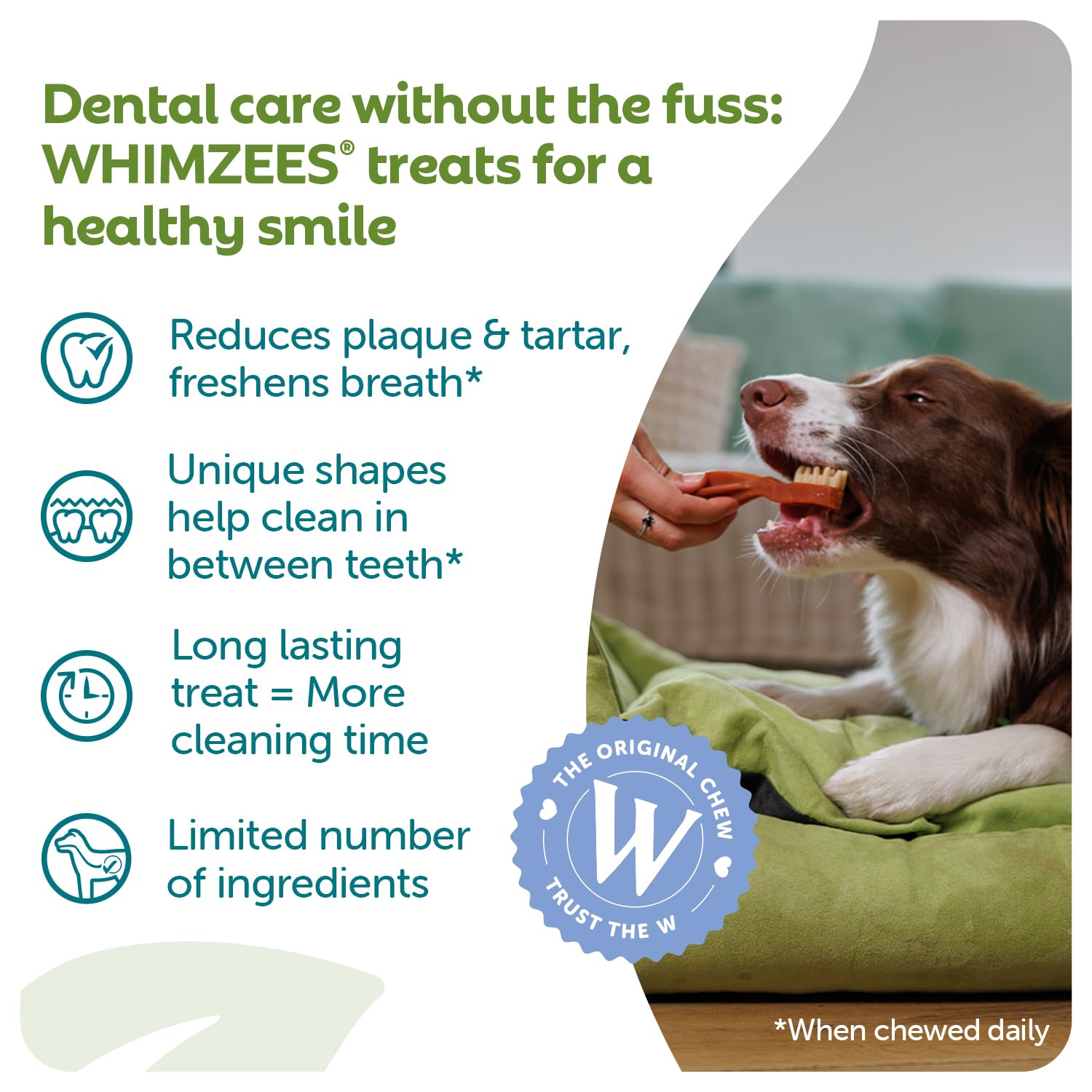 WHIMZEES Variety Box Dental Sticks for Medium Dogs | 28 Count | Low Calorie 3