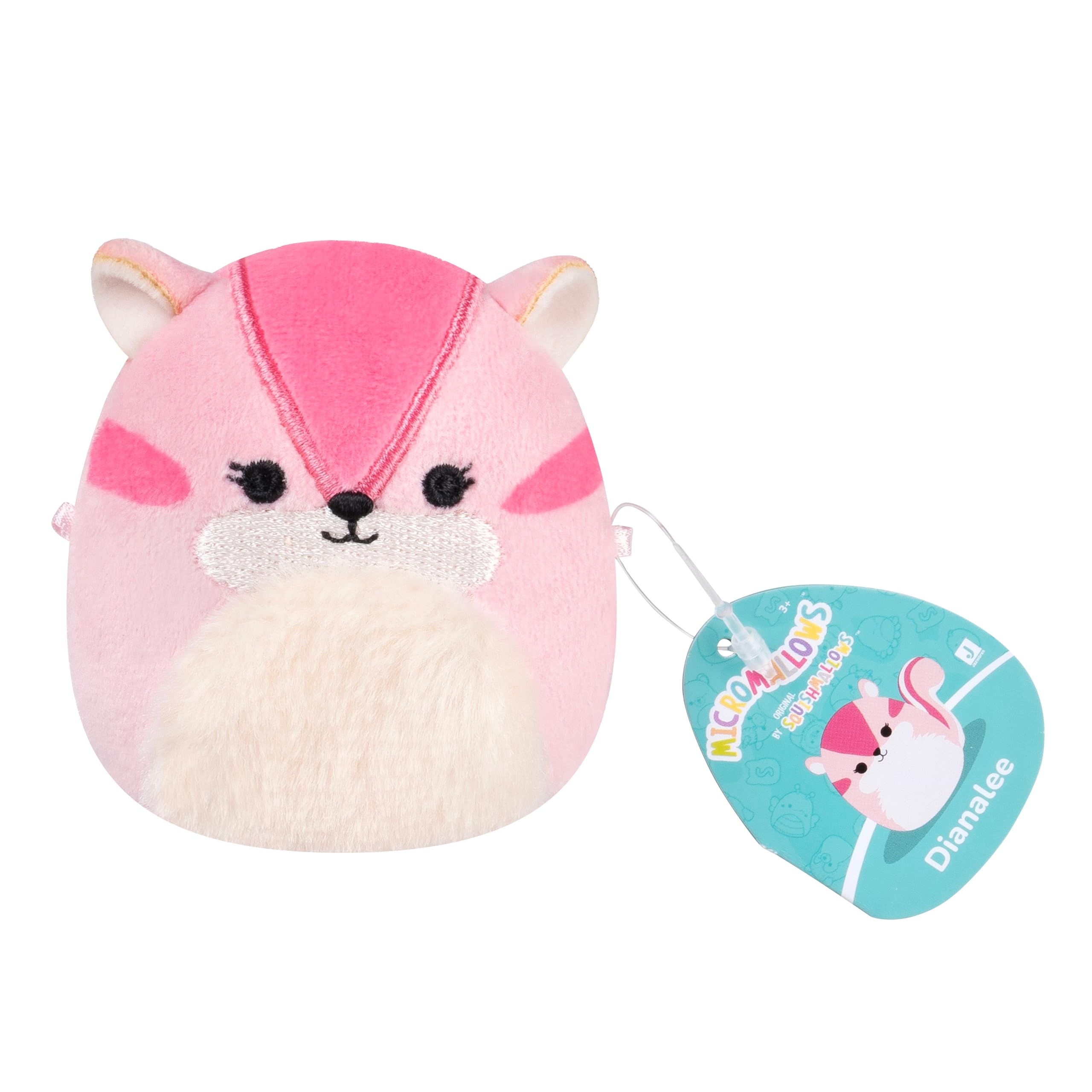 Micromallows Squishmallows 5-Pack Plush - Chipmunk, Frog, Bear, Smoothie, Dog 3