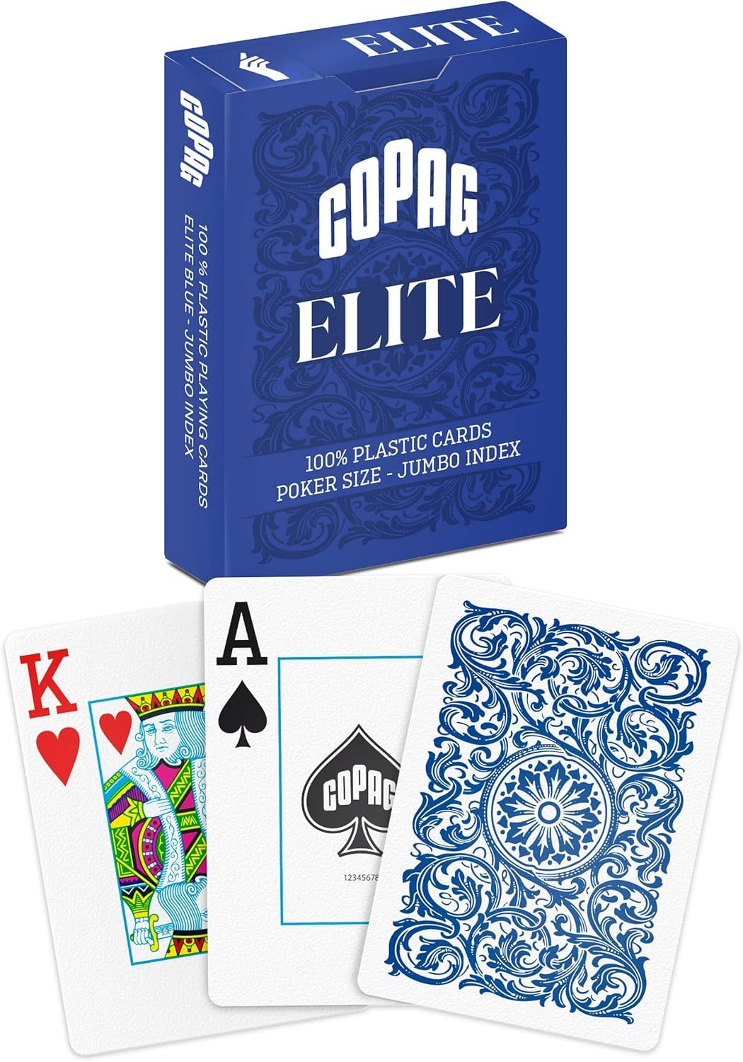 Copag Elite Single Deck Jumbo Index Blue Playing Cards