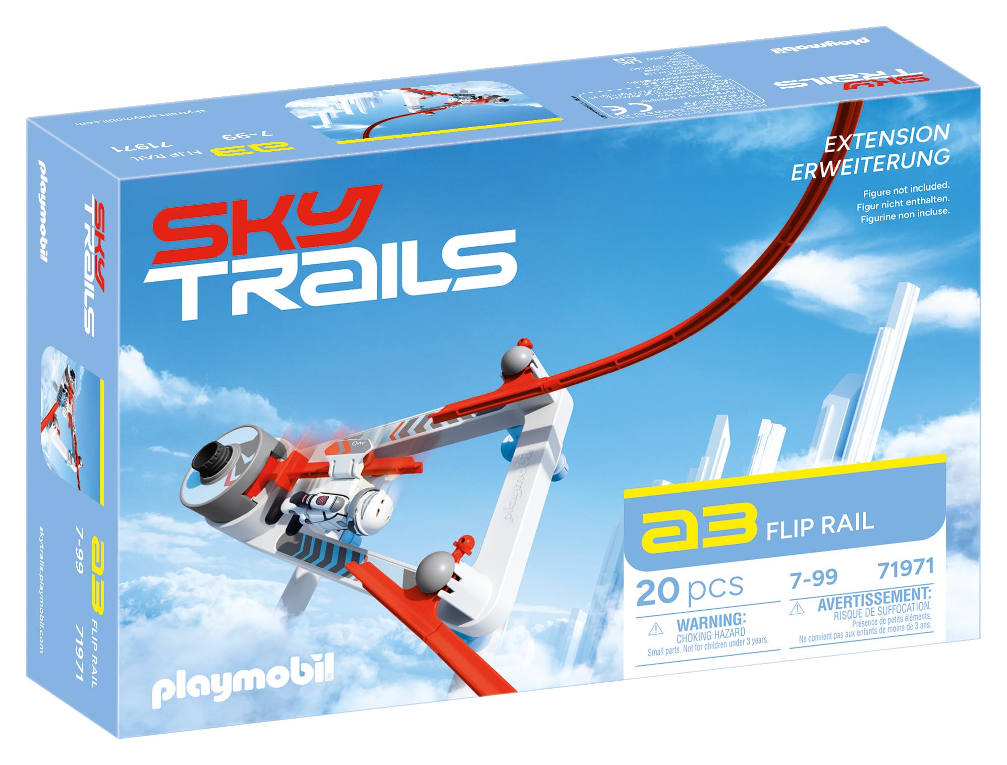 Sky Trails Flip Rail - Action Building Toy for Dynamic Racing Routes