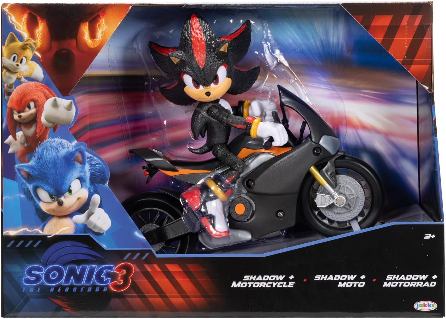 Jamakie Sonic 3 Movie 5" Action Figure with Motorcycle Vehicle 7
