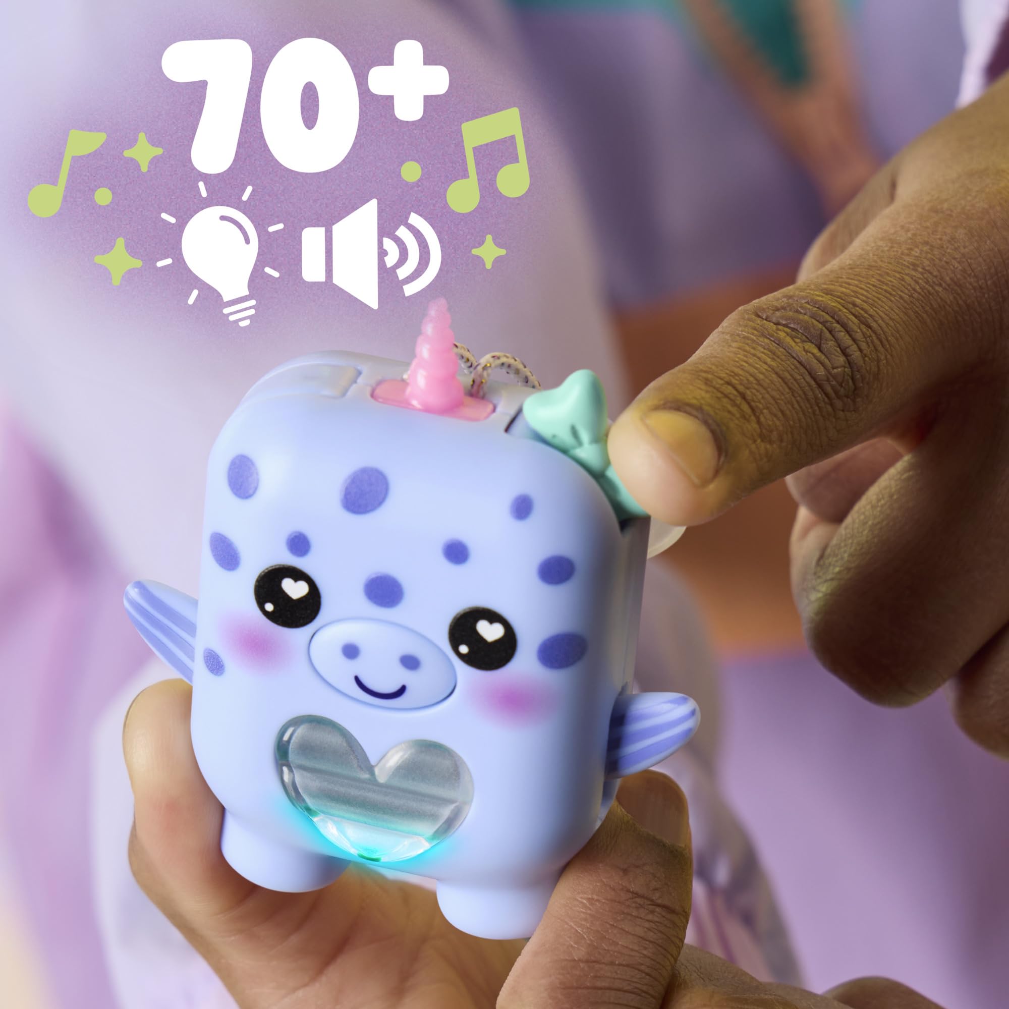 Hasbro Nano-Mals Blubby the Narwhal Electronic Fidget Pet 5