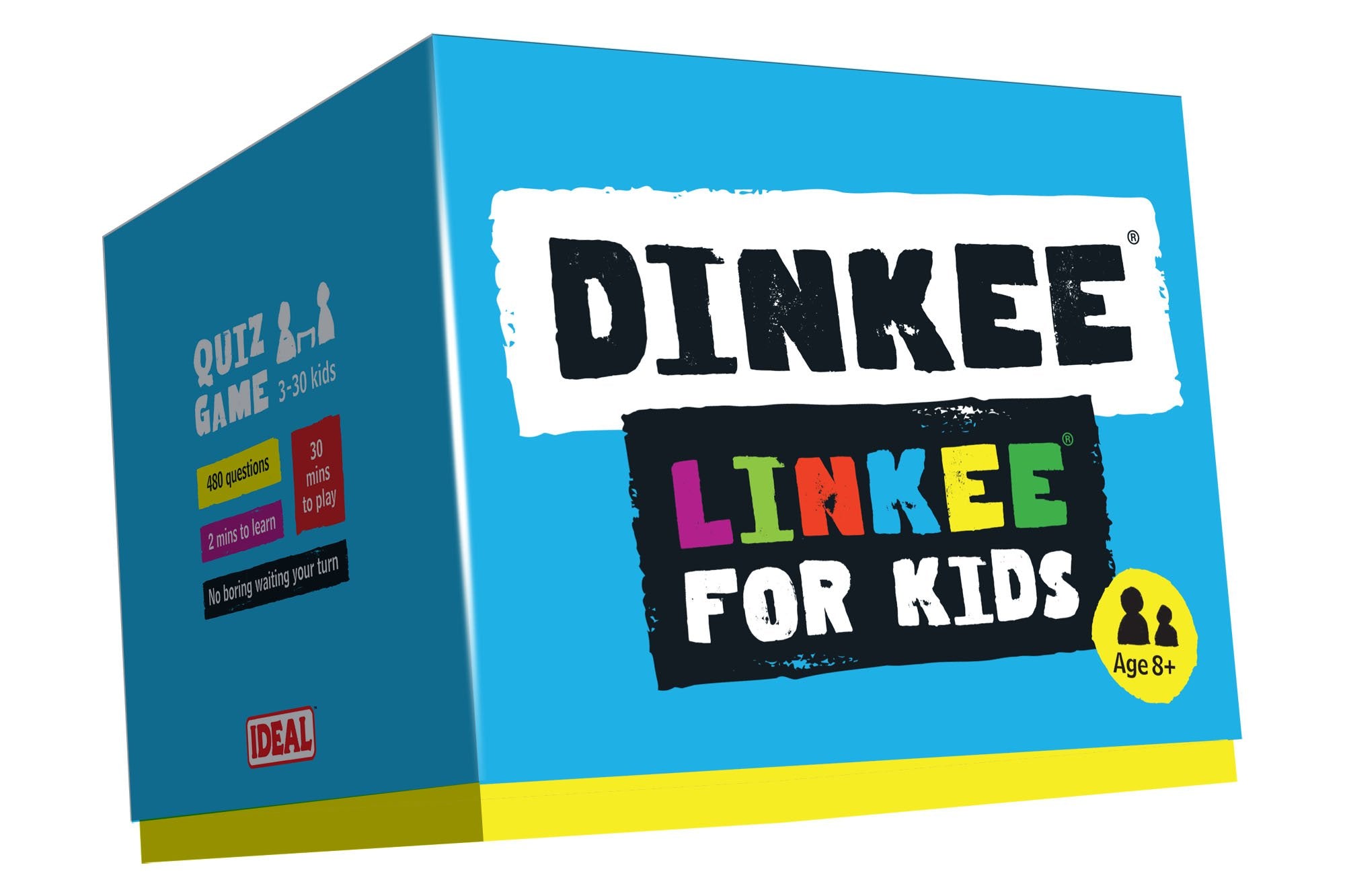 IDEAL Dinkee Linkee Trivia Game for Kids - Card Game for 3-30 Players, Ages 8+ 4