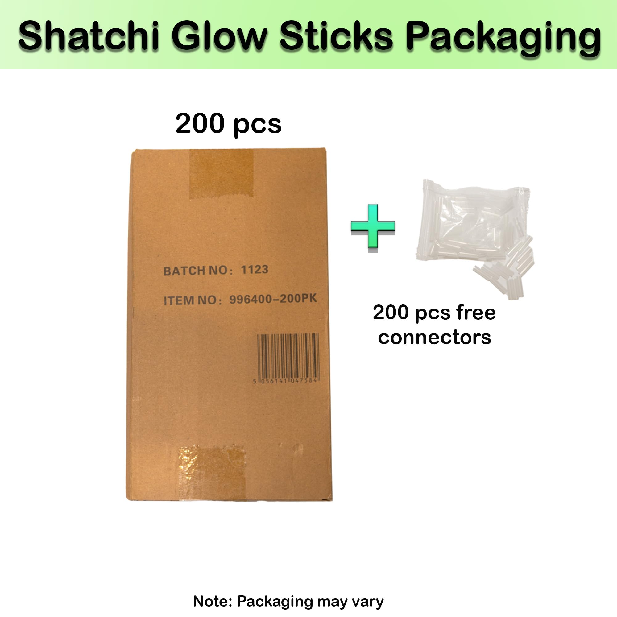 SHATCHI 200Pcs Glow Sticks 20cm Neon Colours for Bracelets, Rings & Necklaces | Unisex Children 4