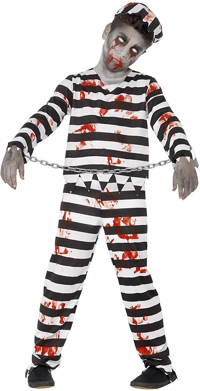Smiffys Zombie Convict Costume - Child Age 10-12 Years