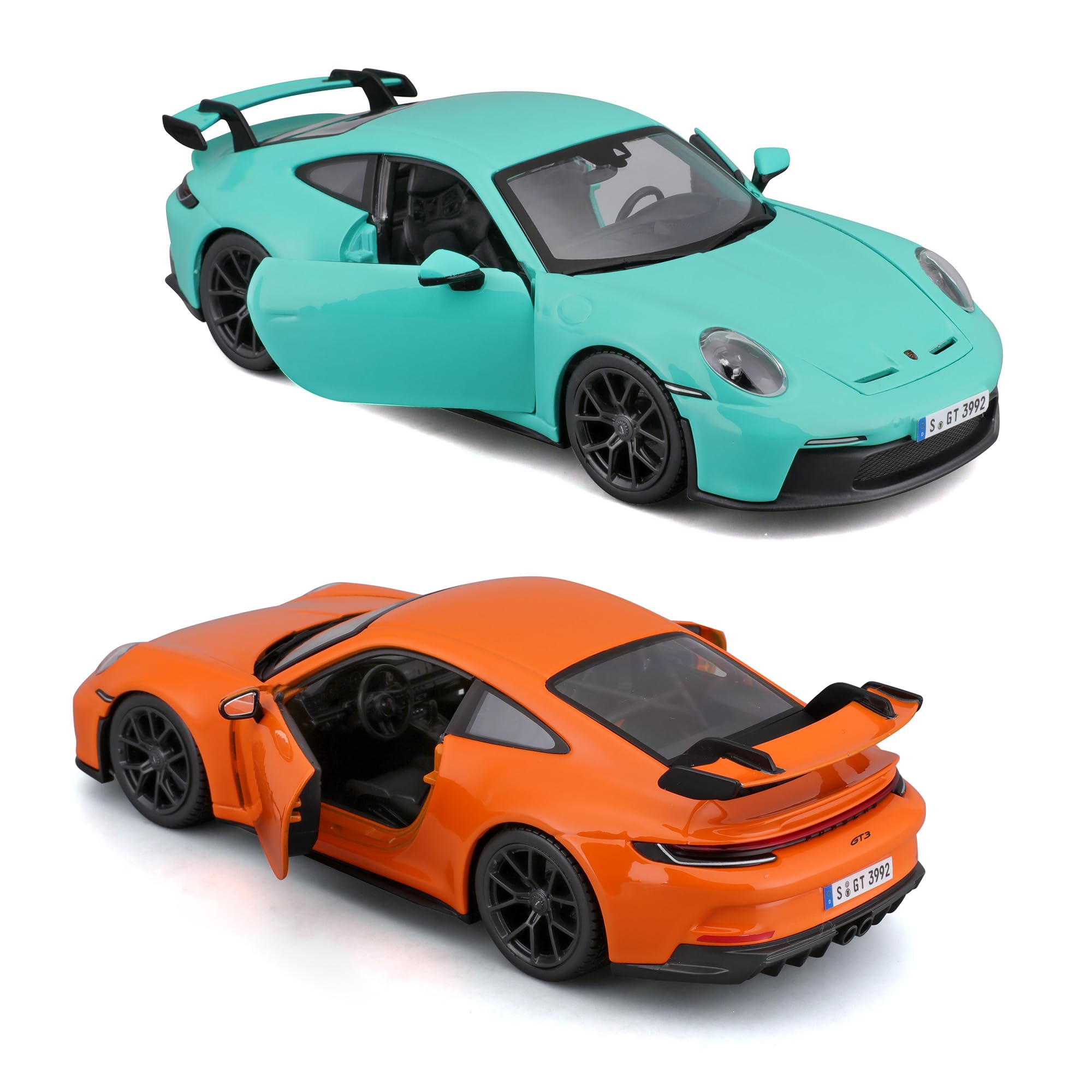 Bburago Porsche 911 GT3 Model Car - 1:24 Scale Diecast with Opening Doors | Ages 3+ 4