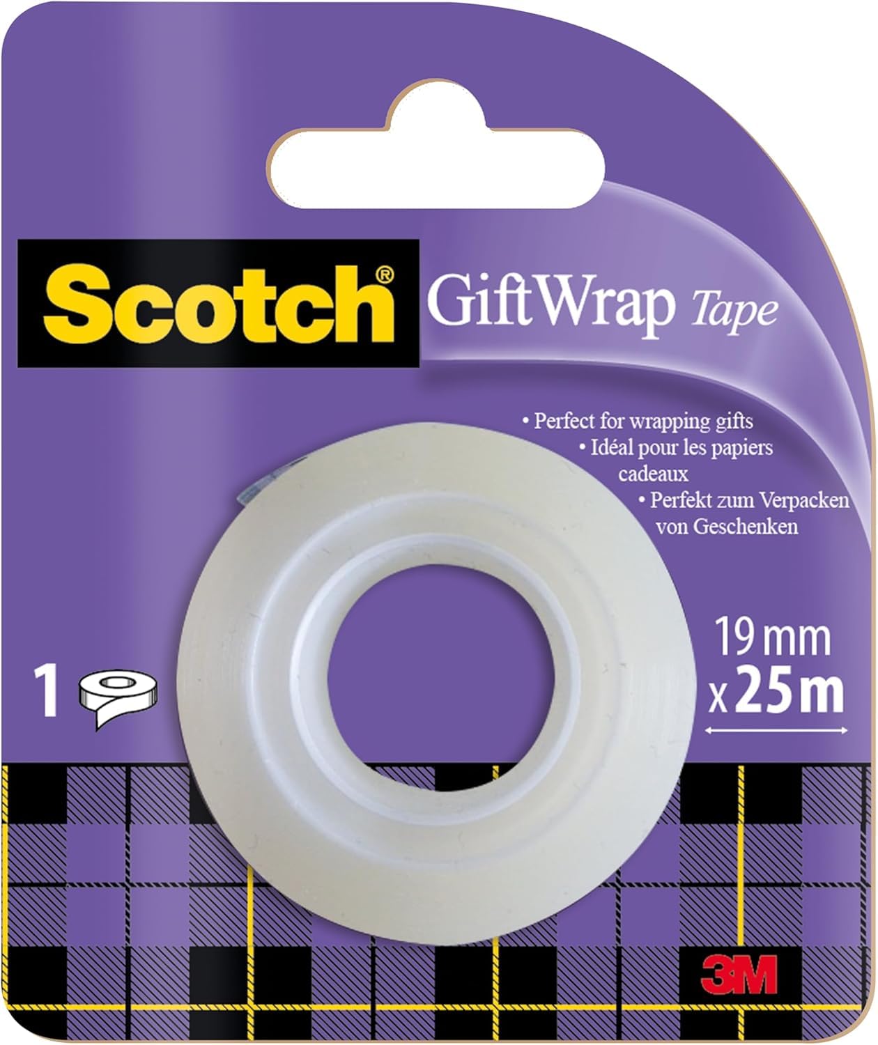 Scotch Gift Wrap Tape Refill Pack - Satin Finish, Permanent Adhesive | 19 mm x 25 m 1