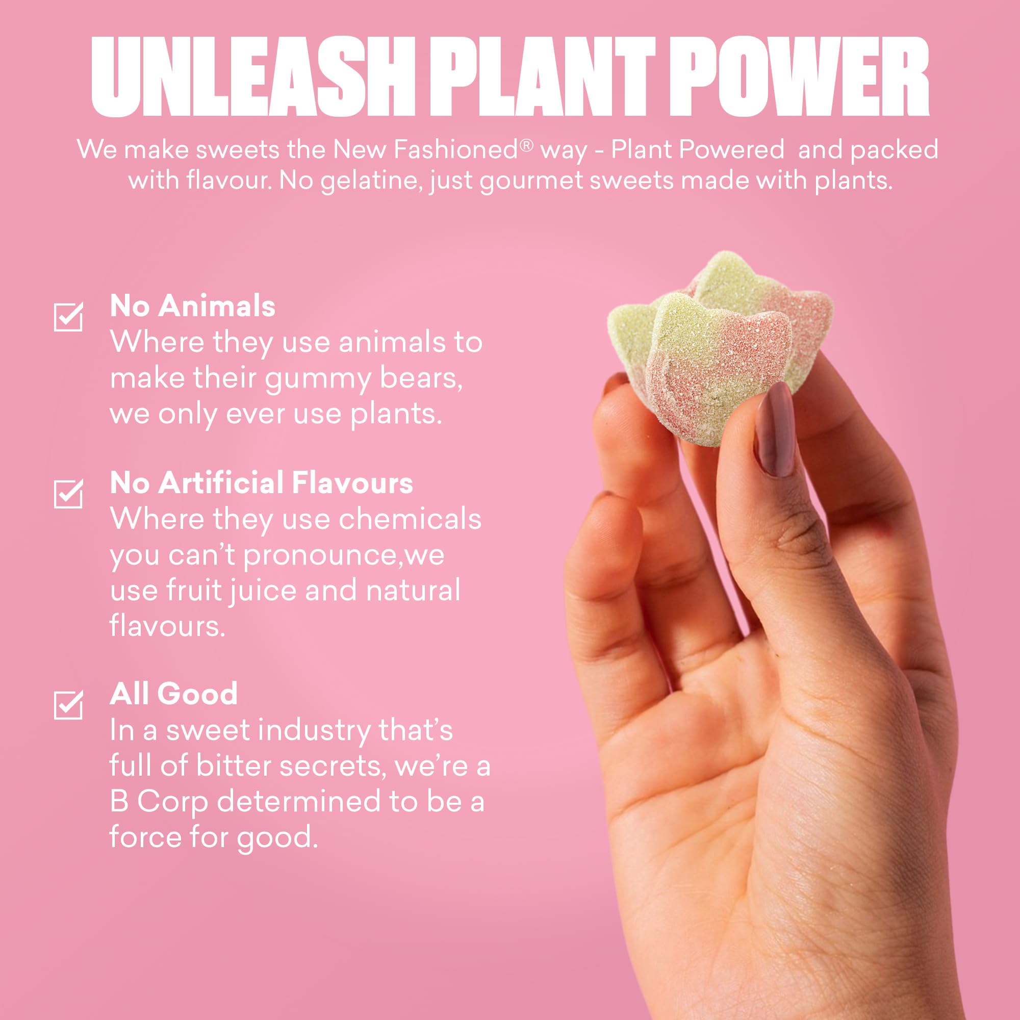 Candy Kittens Sour Watermelon Vegan Chewy Sweets – 140g