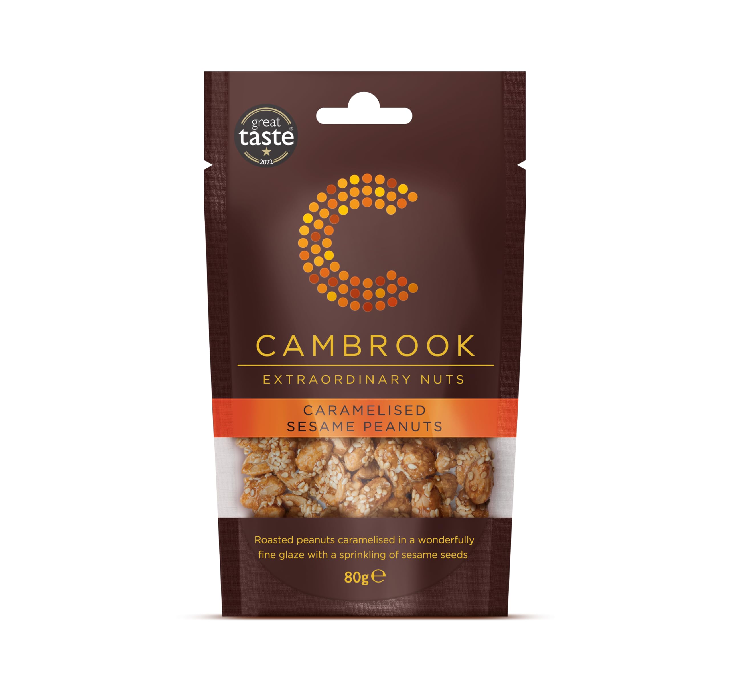Cambrook Caramelised Sesame Peanuts - Roasted & Glazed | 80g Bag 1