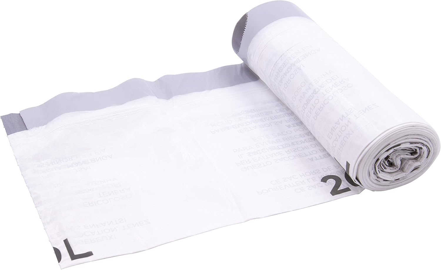 BLACK+DECKER 50L Drawstring Bin Liners 20 Pack - White 3