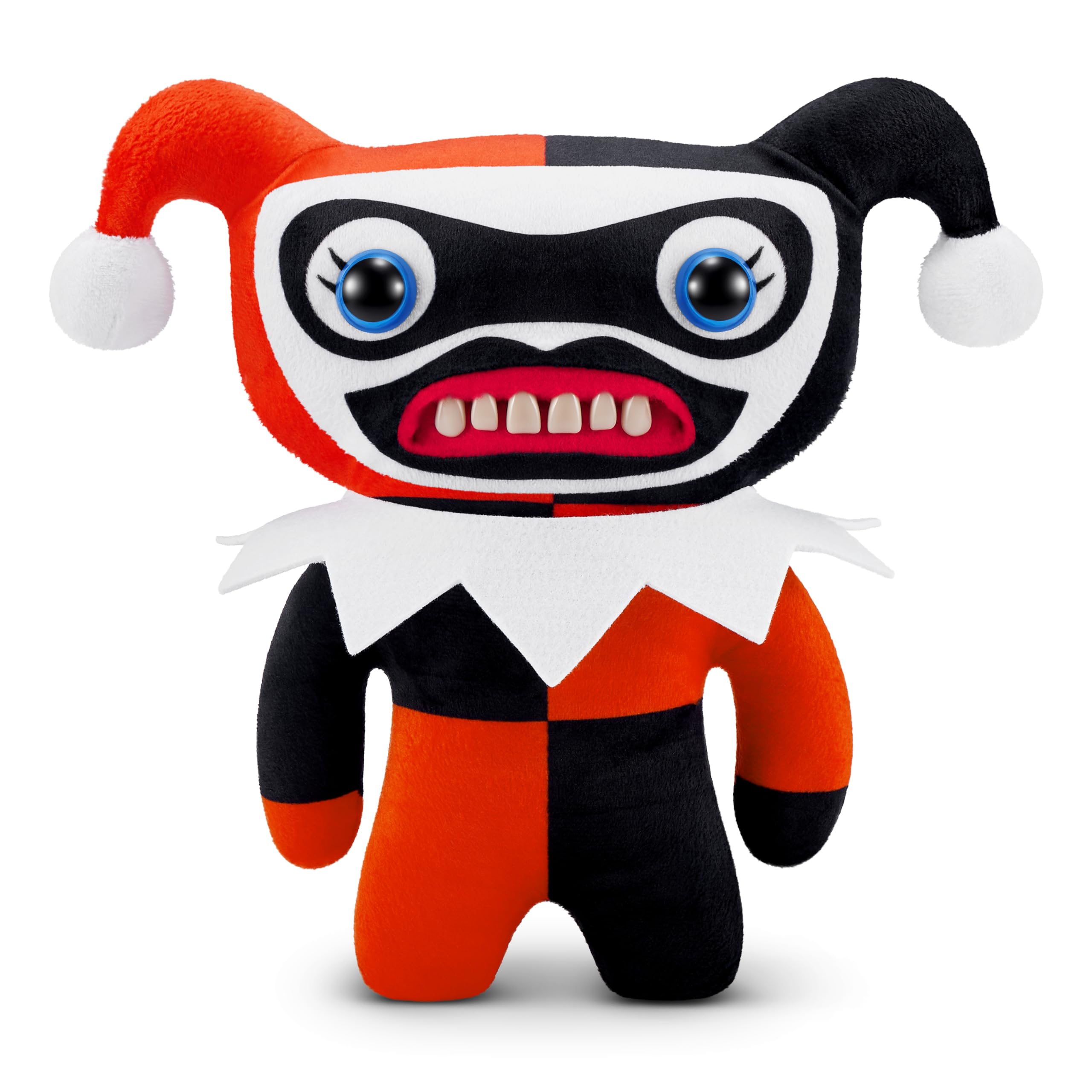 Fuggler x DC 9-inch by ZURU, Funny Ugly Monster Plush Toy, Soft Superhero Doll Plushies for Kids and Adults (Harley Quinn)