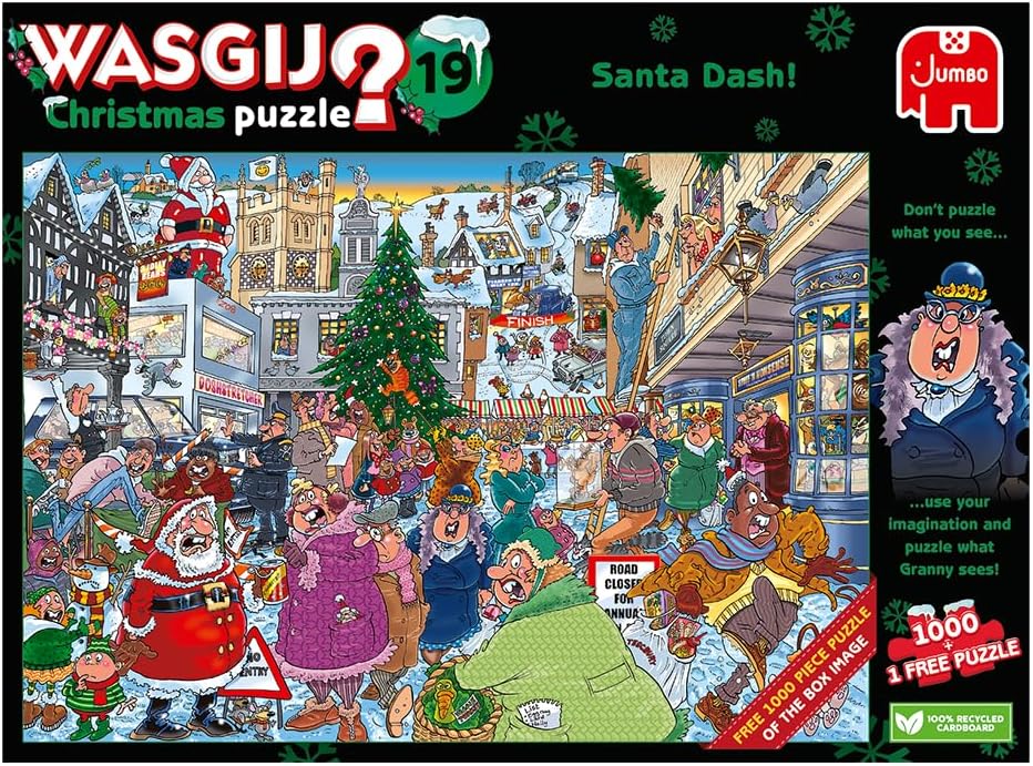 Wasgij Christmas 19 - Santa Dash 2 x 1000-Piece Jigsaw Puzzle for Adults 3