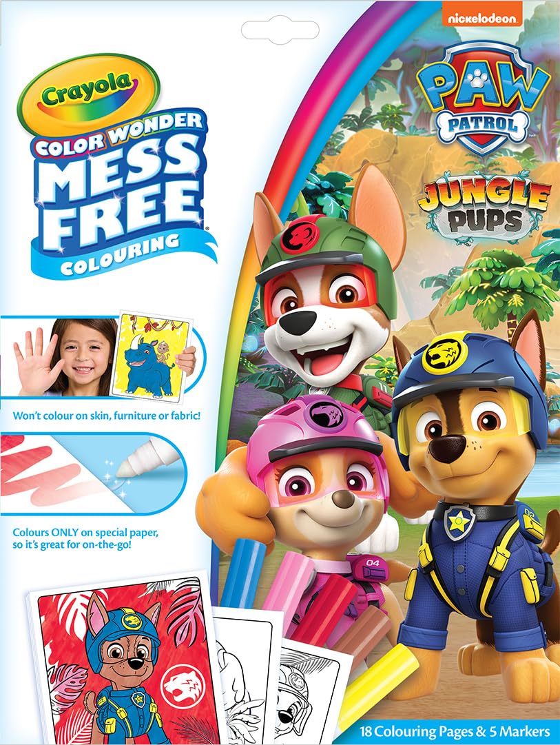 CRAYOLA Color Wonder Mess Free Book with 5 Markers | Ages 3+ | 18 Pages