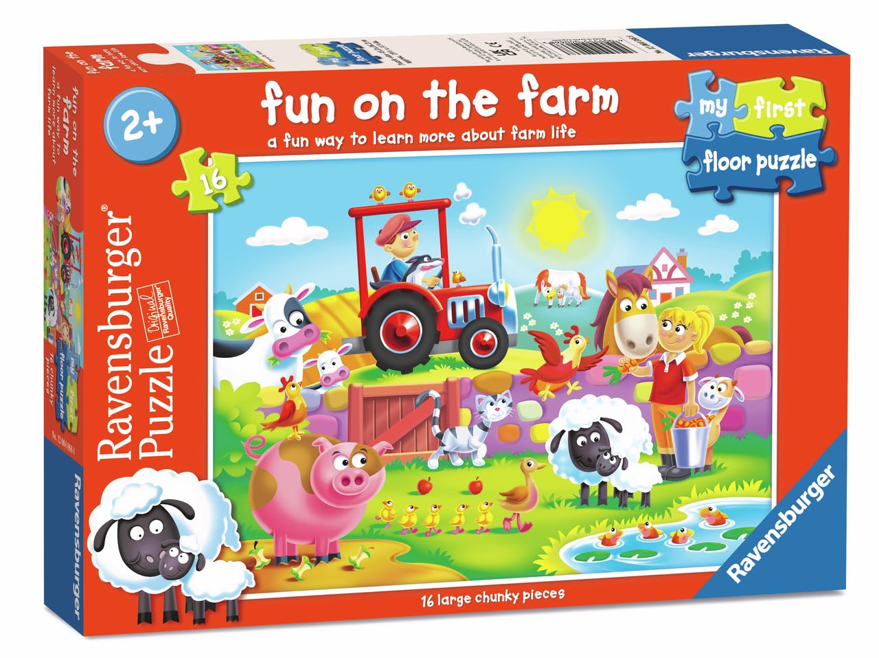 Ravensburger Fun on The Farm - My First Floor Puzzle for Toddlers 2 Years+ 3