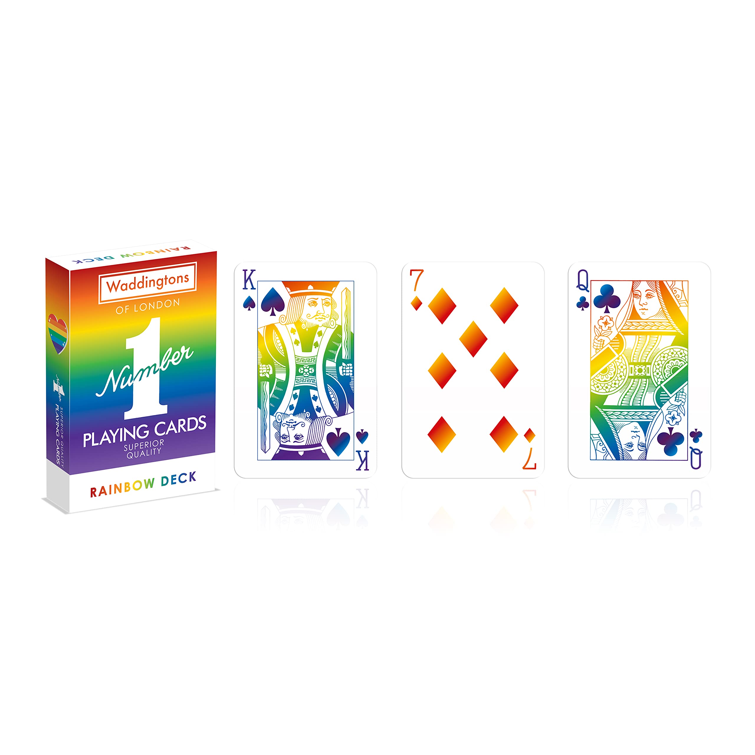 Waddingtons Number 1 Rainbow Playing Cards - 54 Cards, Unisex Children, Ages 6+