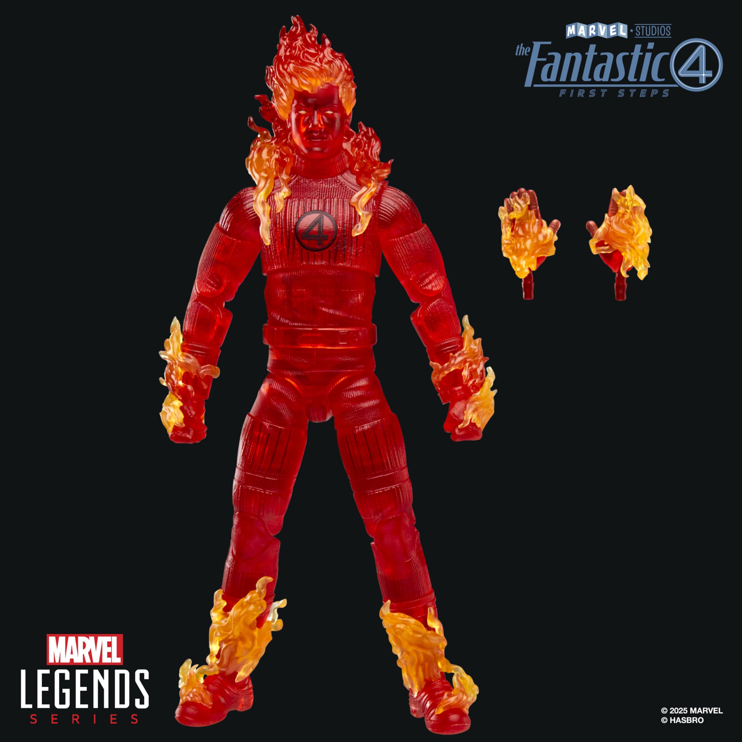 Marvel Legends Human Torch Action Figure - 6-Inch Scale, Red, Inspired by The Fantastic Four: First Steps