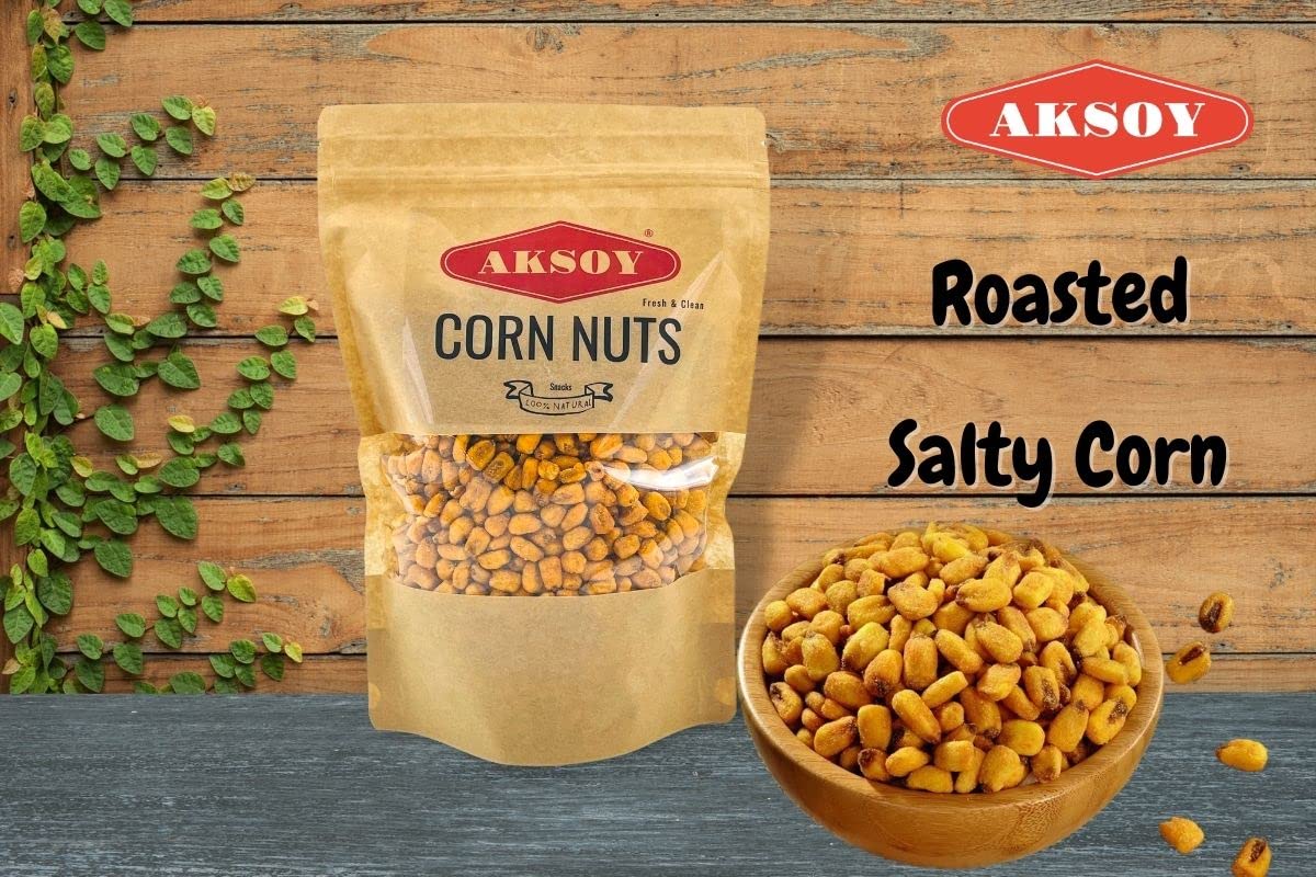 Aksoy Natural Craving Salted and Roasted Corn Nuts 500g - Original Toasted, Resealable Bag 7