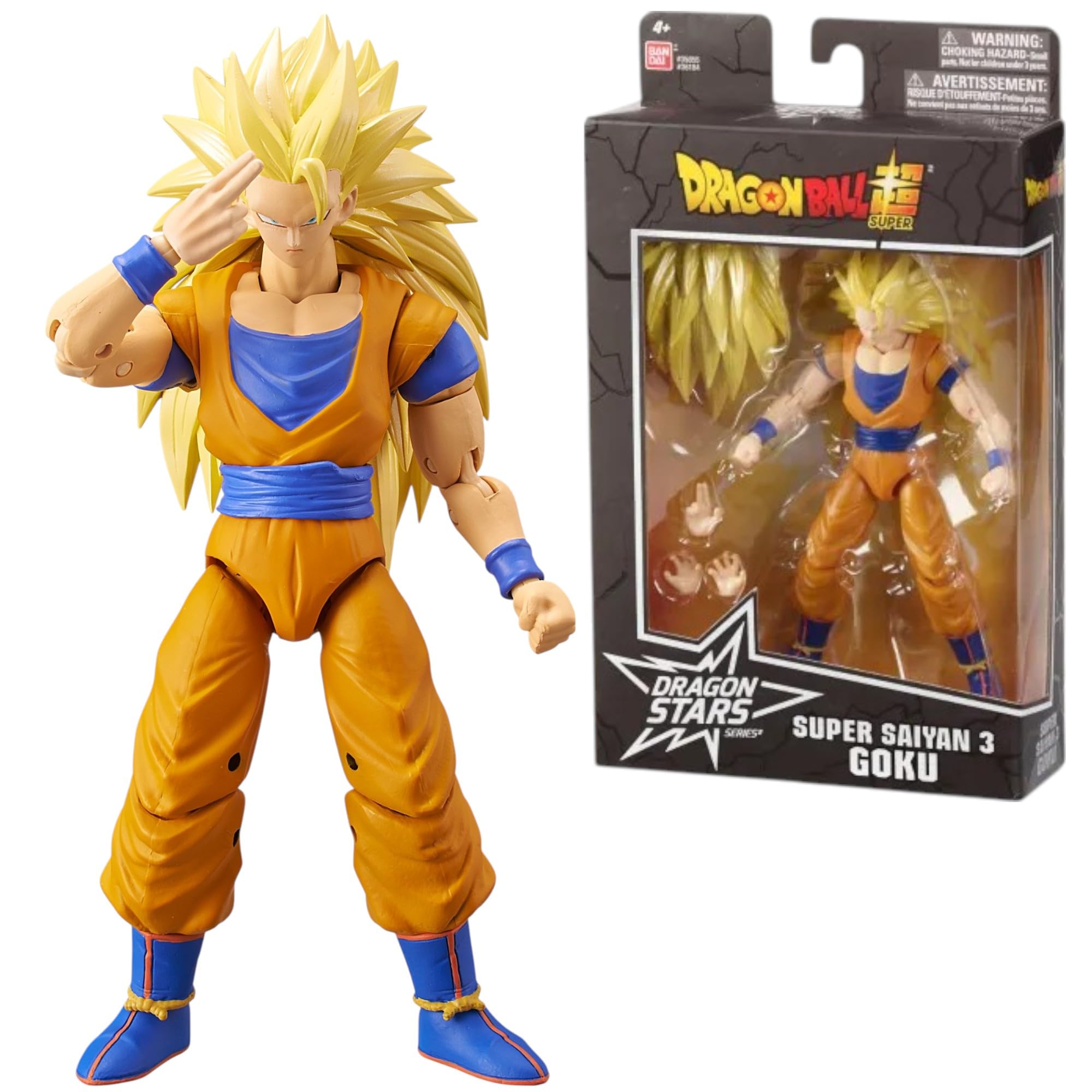 Bandai Dragon Stars Super Saiyan 3 Goku Action Figure - 17cm Articulated Anime Toy 9