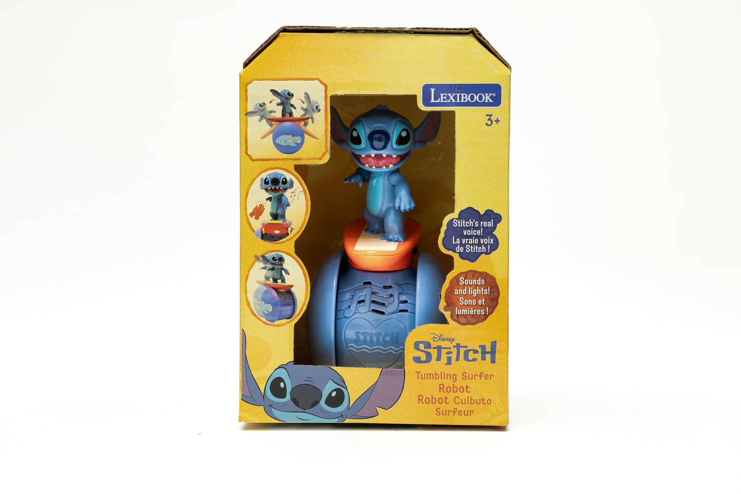 Lexibook Disney Stitch Interactive Surfer Robot - Self-Balancing Light-Up Toy 3