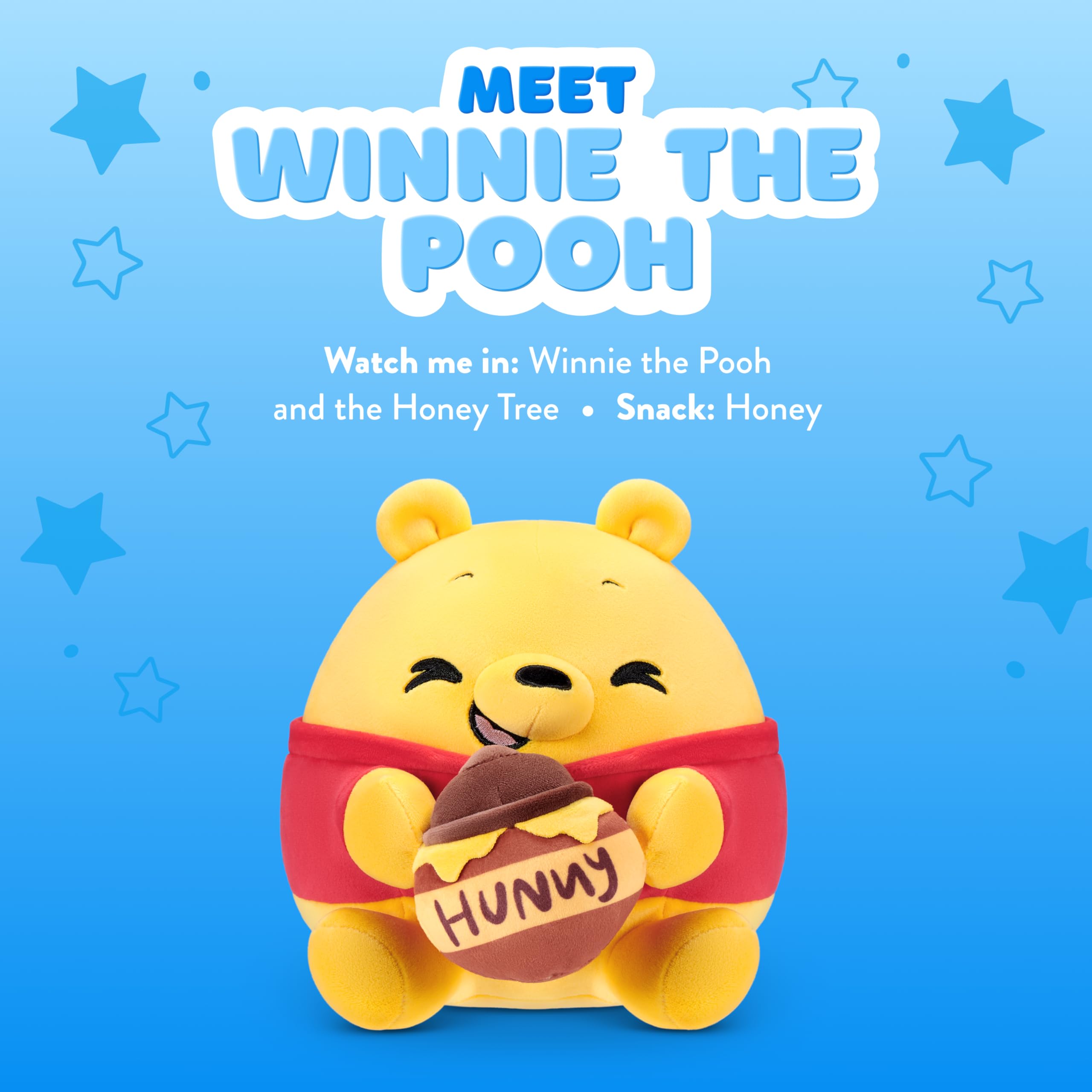 Snackles Winnie the Pooh & Honey 8-Inch Soft Plush Toy by ZURU | Ultra-Soft Polyester 2
